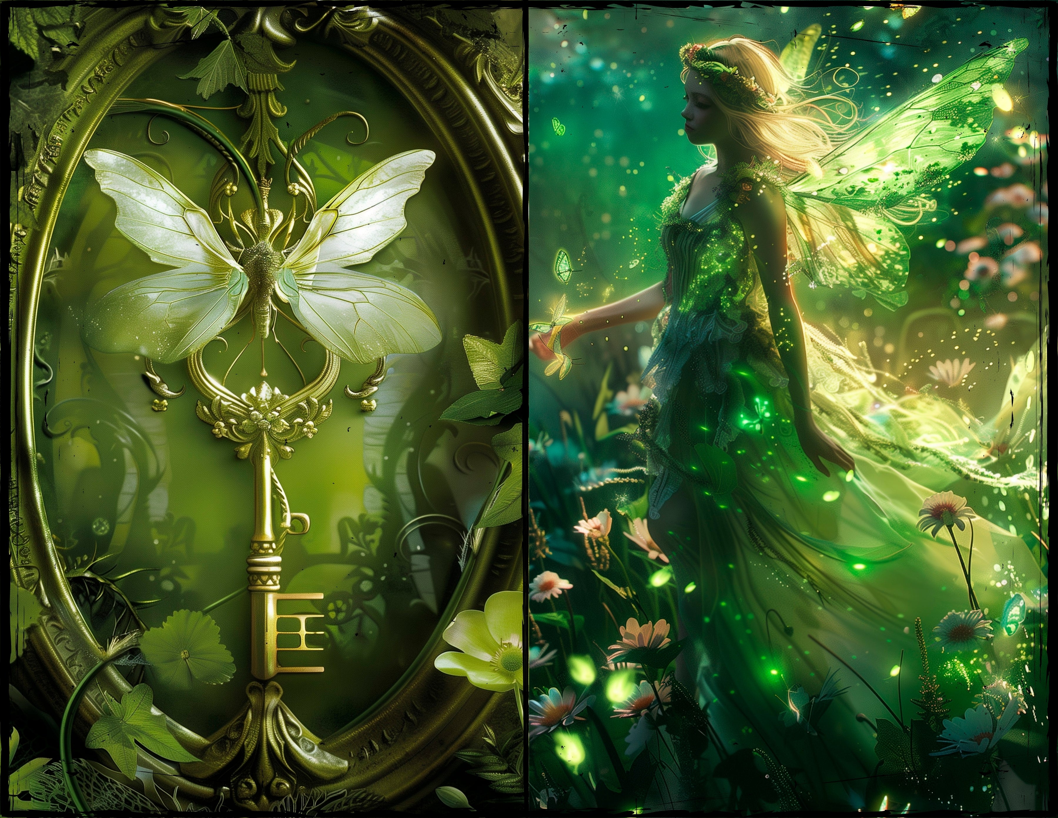 LunicArtDesign magic fairy forest material paper 5,5 x 8,5 inches 20 different sheets