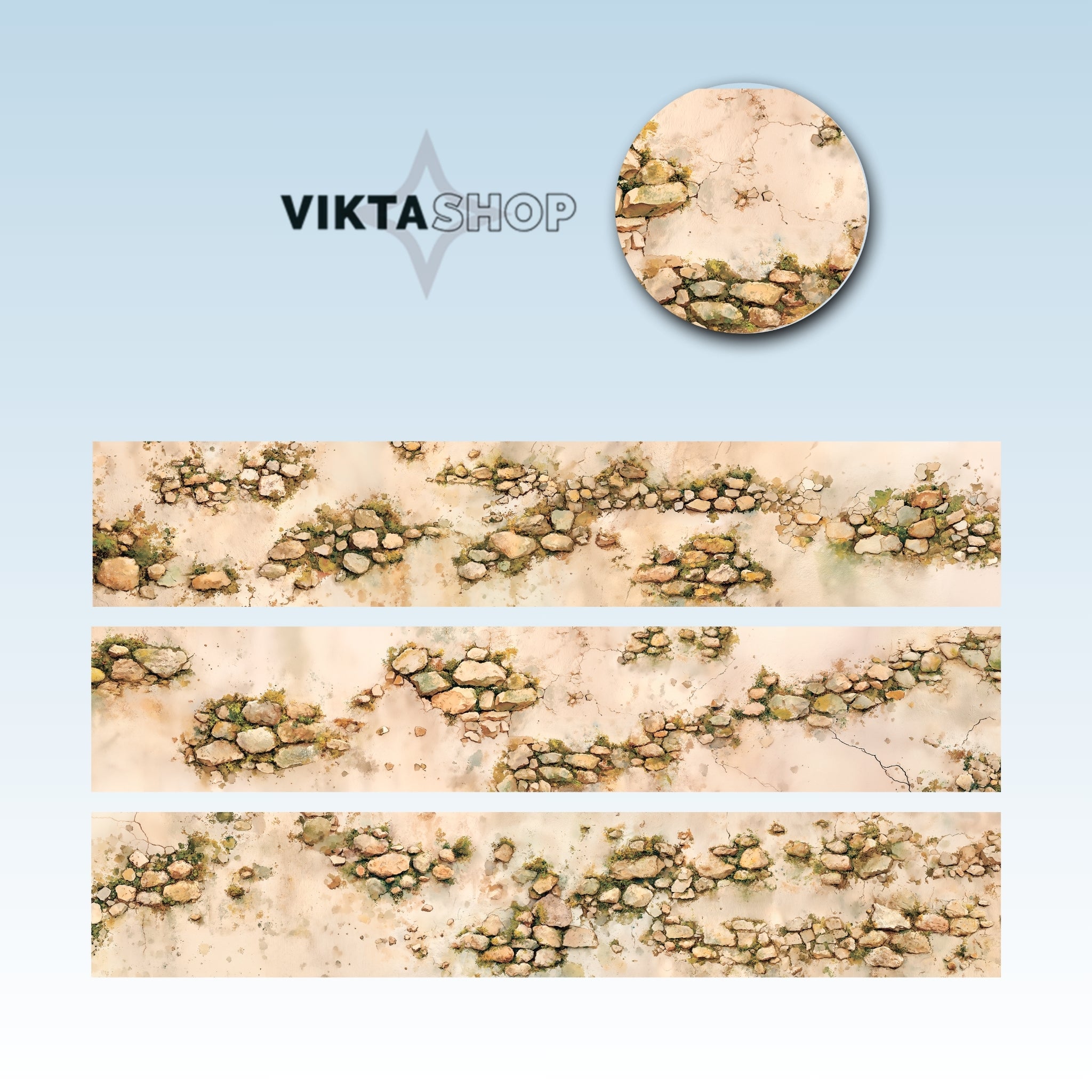 Viktashop Rocky Ground PET Tape 5cm x 1m