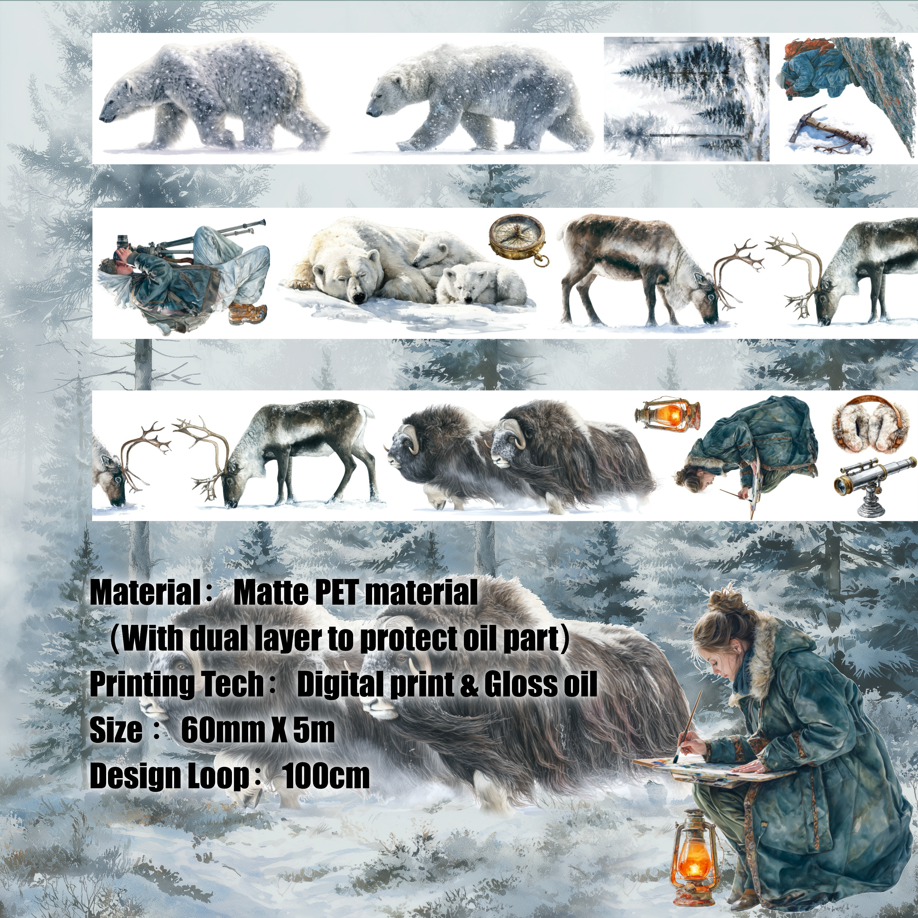 Shiimmer The North Pole Vol.1 PET Tape 6cm x 1m