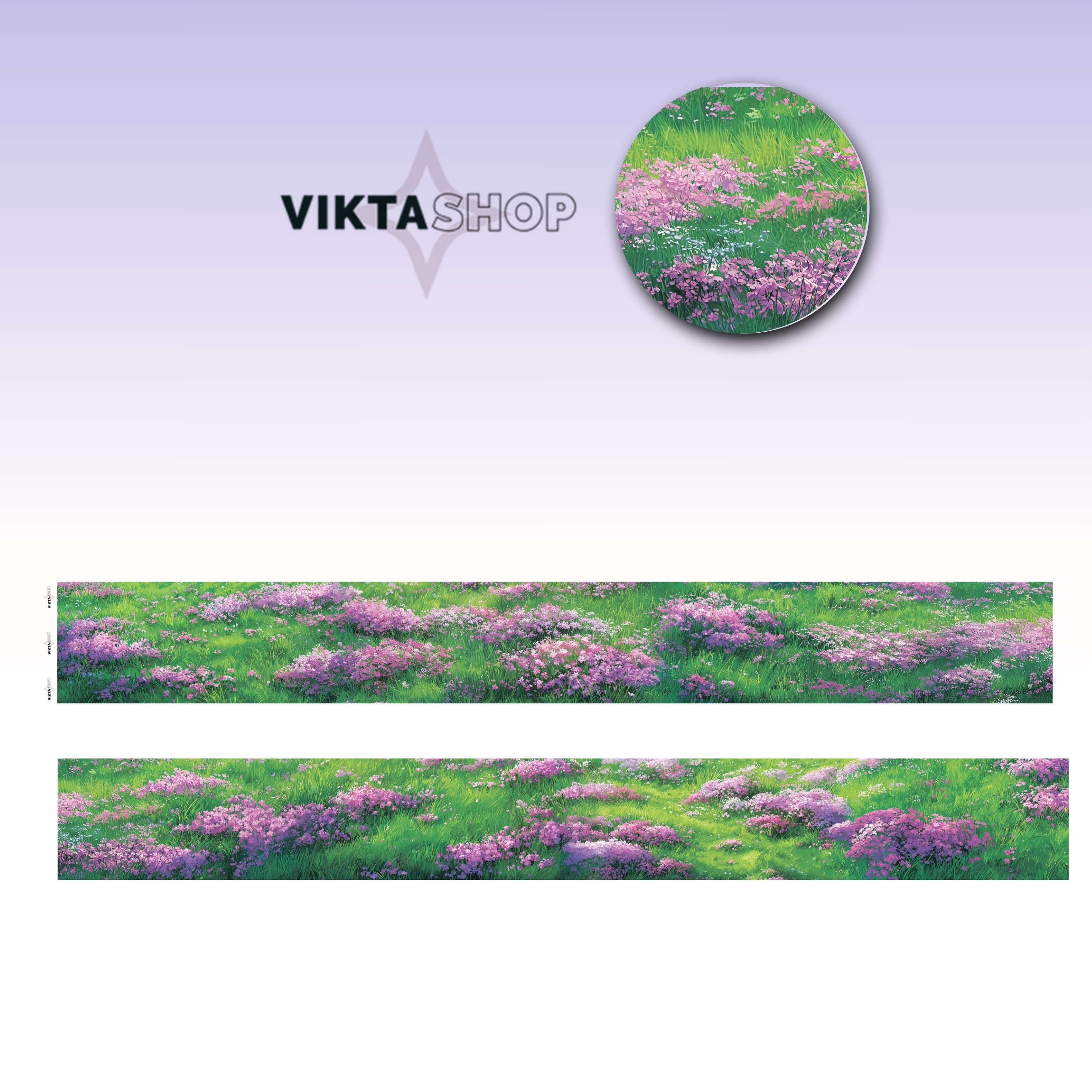 Viktashop Purple Grass PET Tape 6cm x 1m - ViktaShop