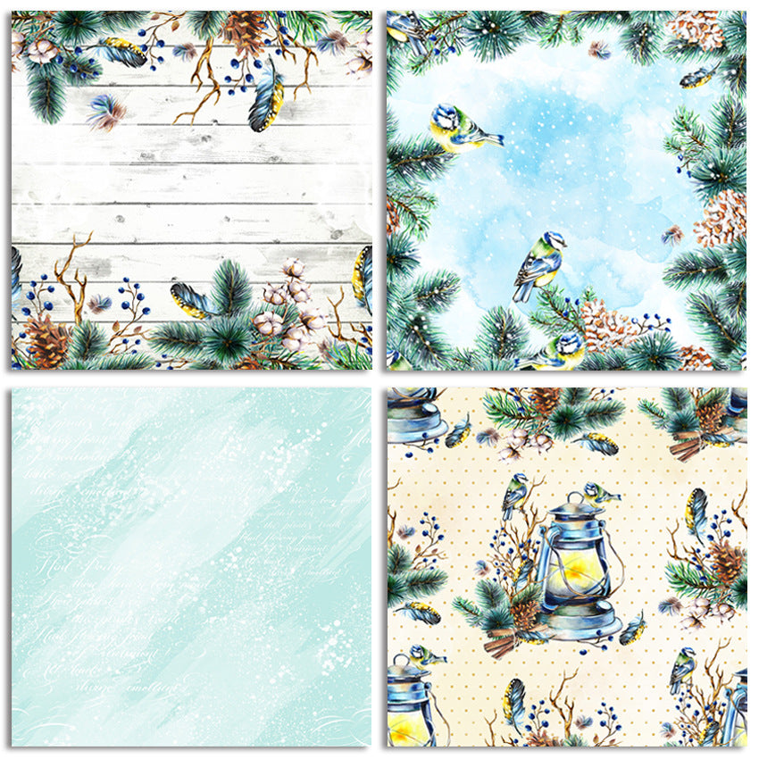 Winter Story Single-Sided Pattern Background Paper – 24 Sheets - ViktaShop