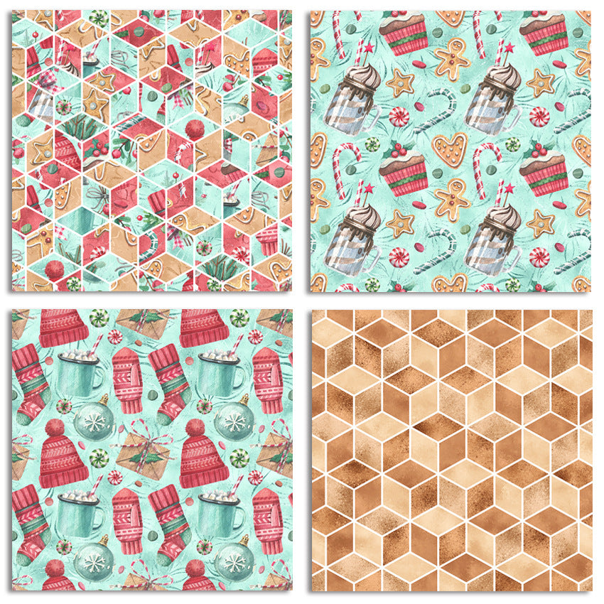 Christmas DIY Photo Album Junk Journal Pattern Paper - 24 Sheets - ViktaShop