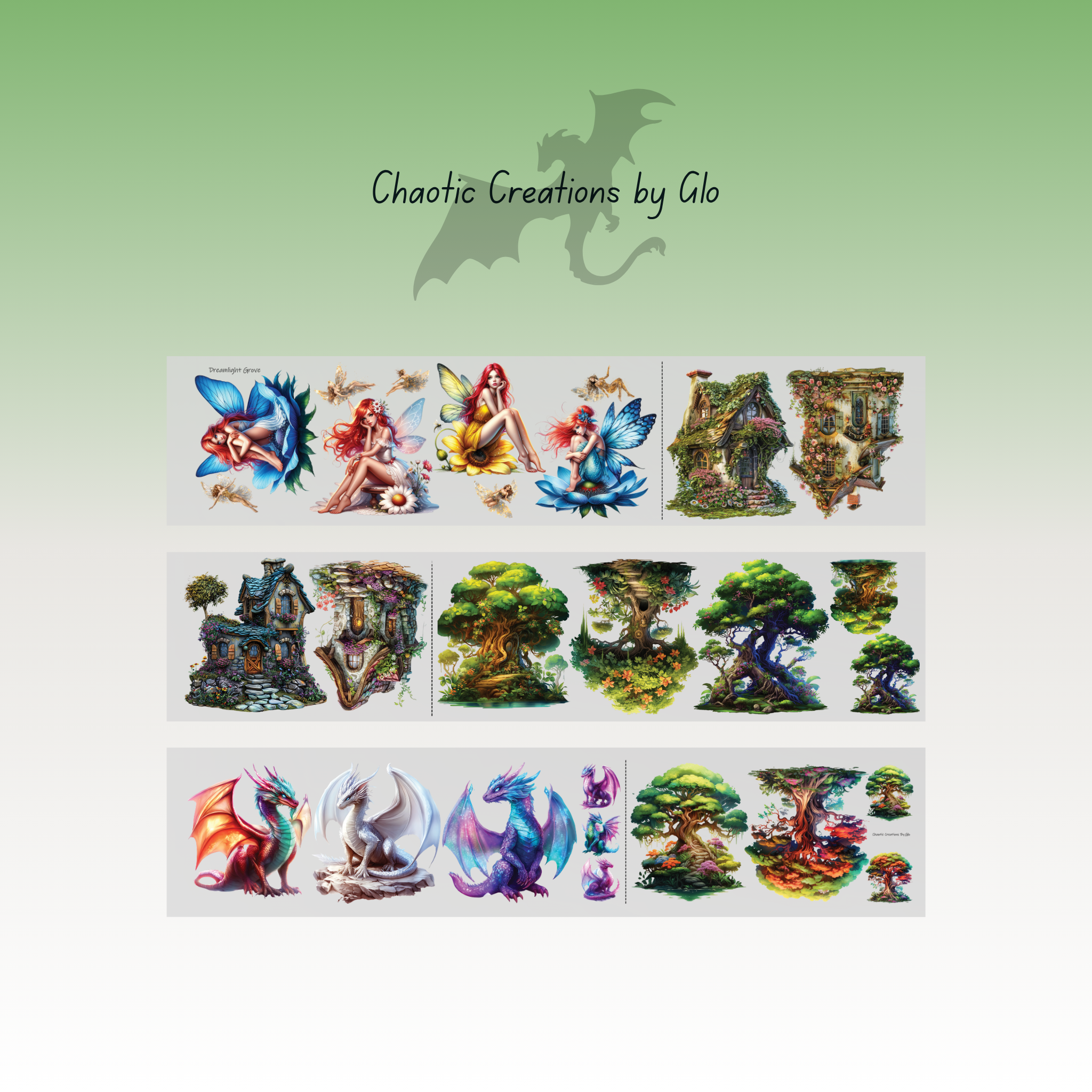 Chaotic Creations by Glo Dreamlight Grove PET Tape 9cm x 1.25m