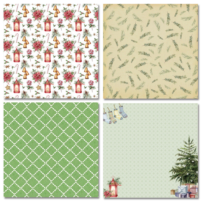 Christmas Season DIY Photo Album Card Pattern Paper - 24 Sheets - ViktaShop