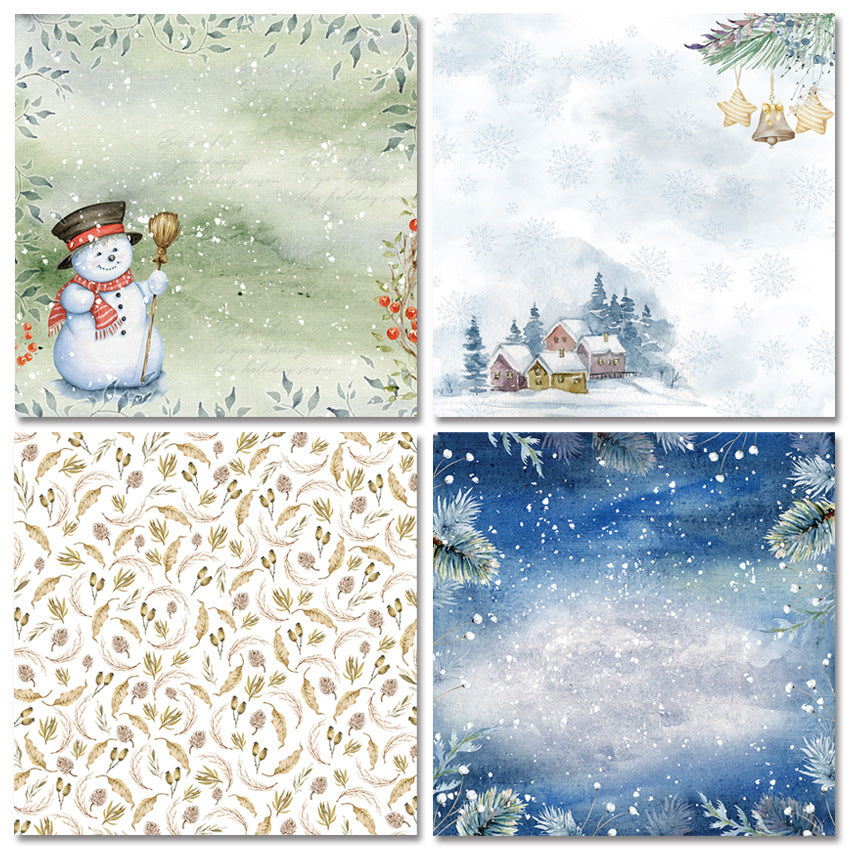 Winter Time Single-Sided Pattern Background Paper - ViktaShop