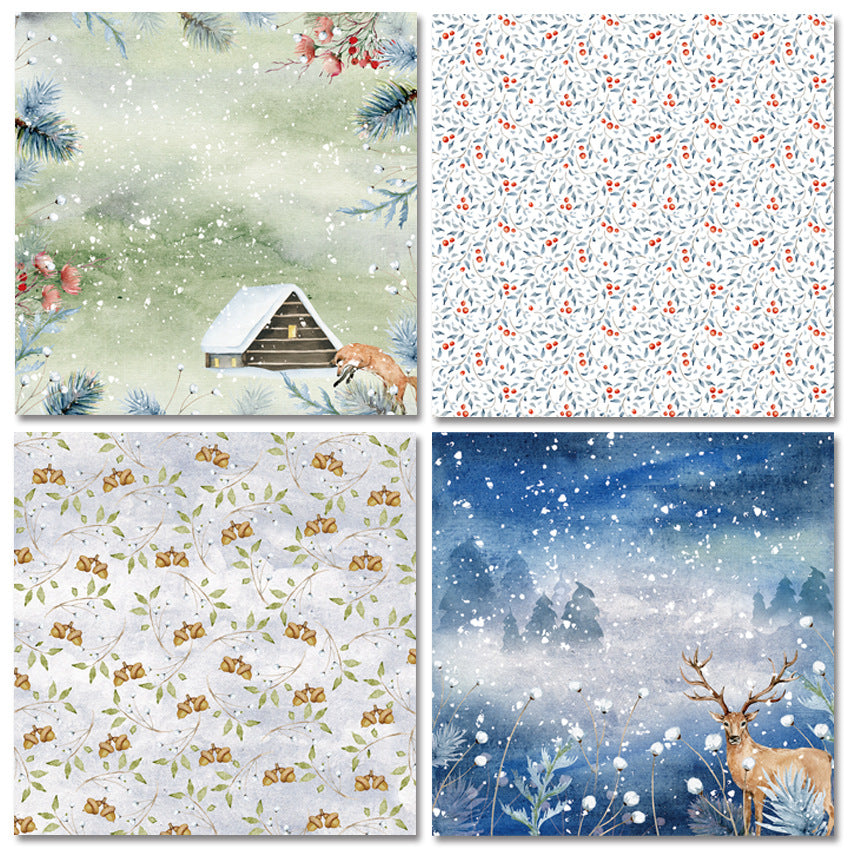 Winter Time Single-Sided Pattern Background Paper - ViktaShop