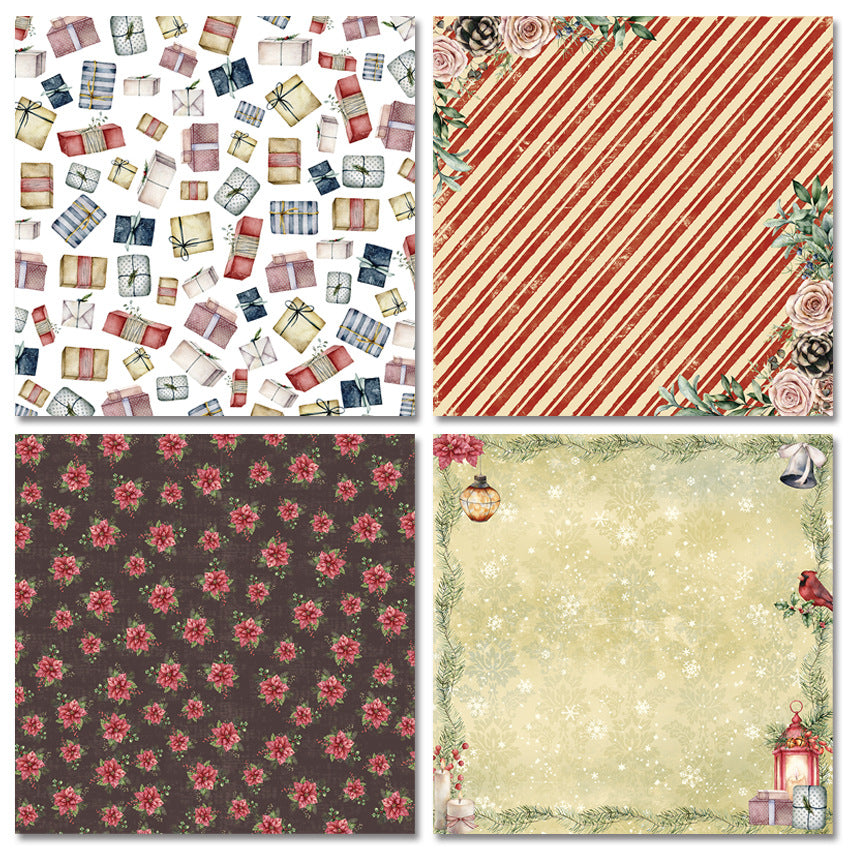Christmas Season DIY Photo Album Card Pattern Paper - 24 Sheets - ViktaShop