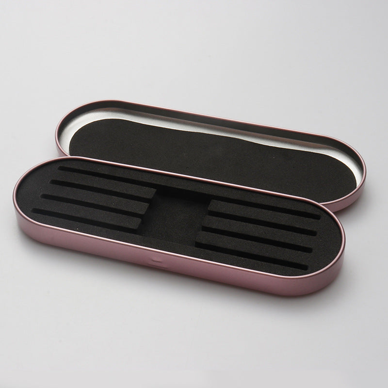 Tinplate Eyelash Tweezers Storage Box – 4 Slot Iron Grafting Tool Organizer - ViktaShop