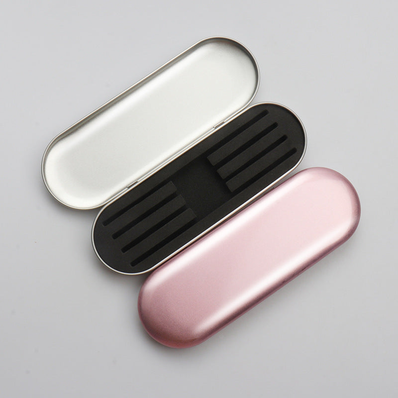 Tinplate Eyelash Tweezers Storage Box – 4 Slot Iron Grafting Tool Organizer - ViktaShop