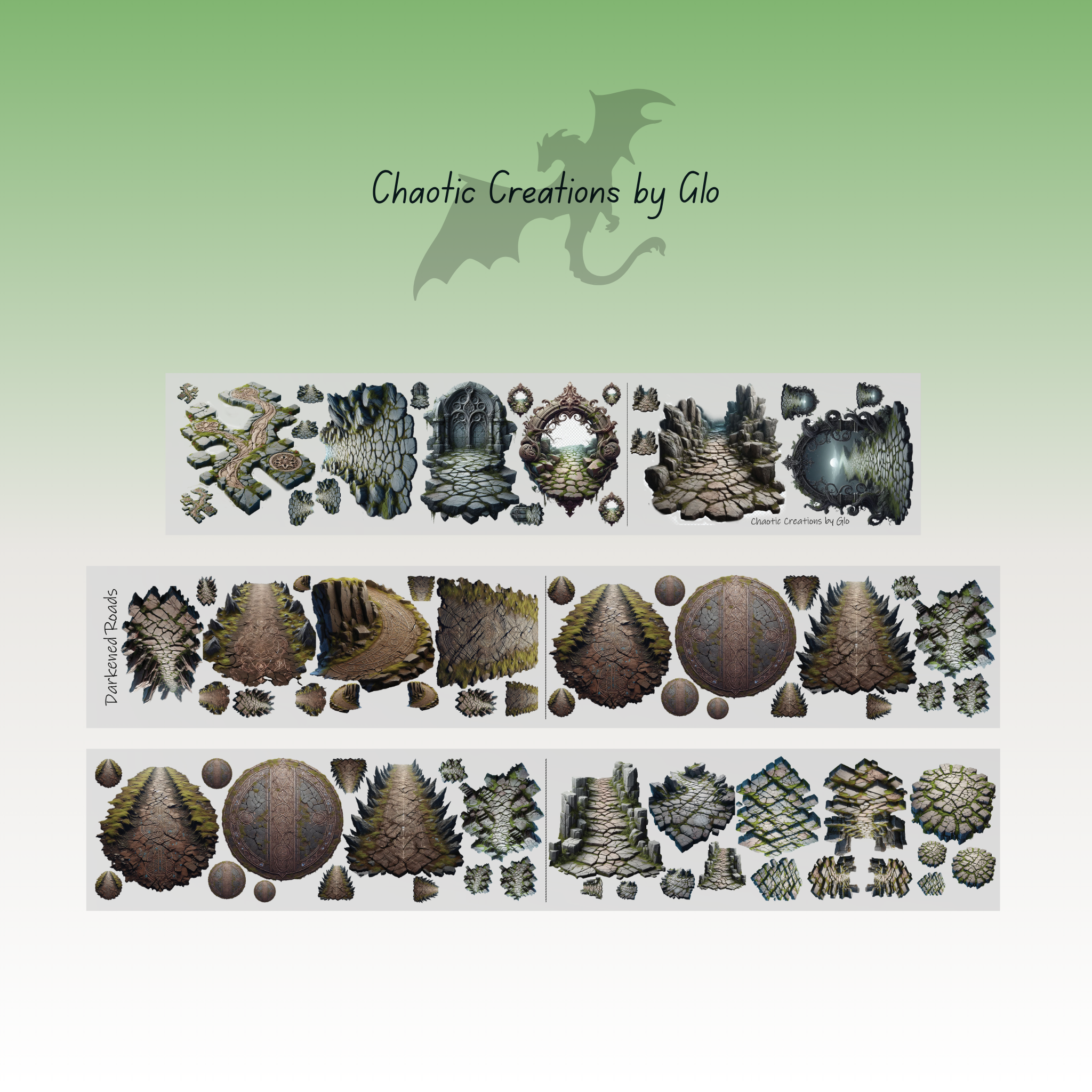 Chaotic Creations by Glo Darkened Path PET Tape 9cm x 1.25m