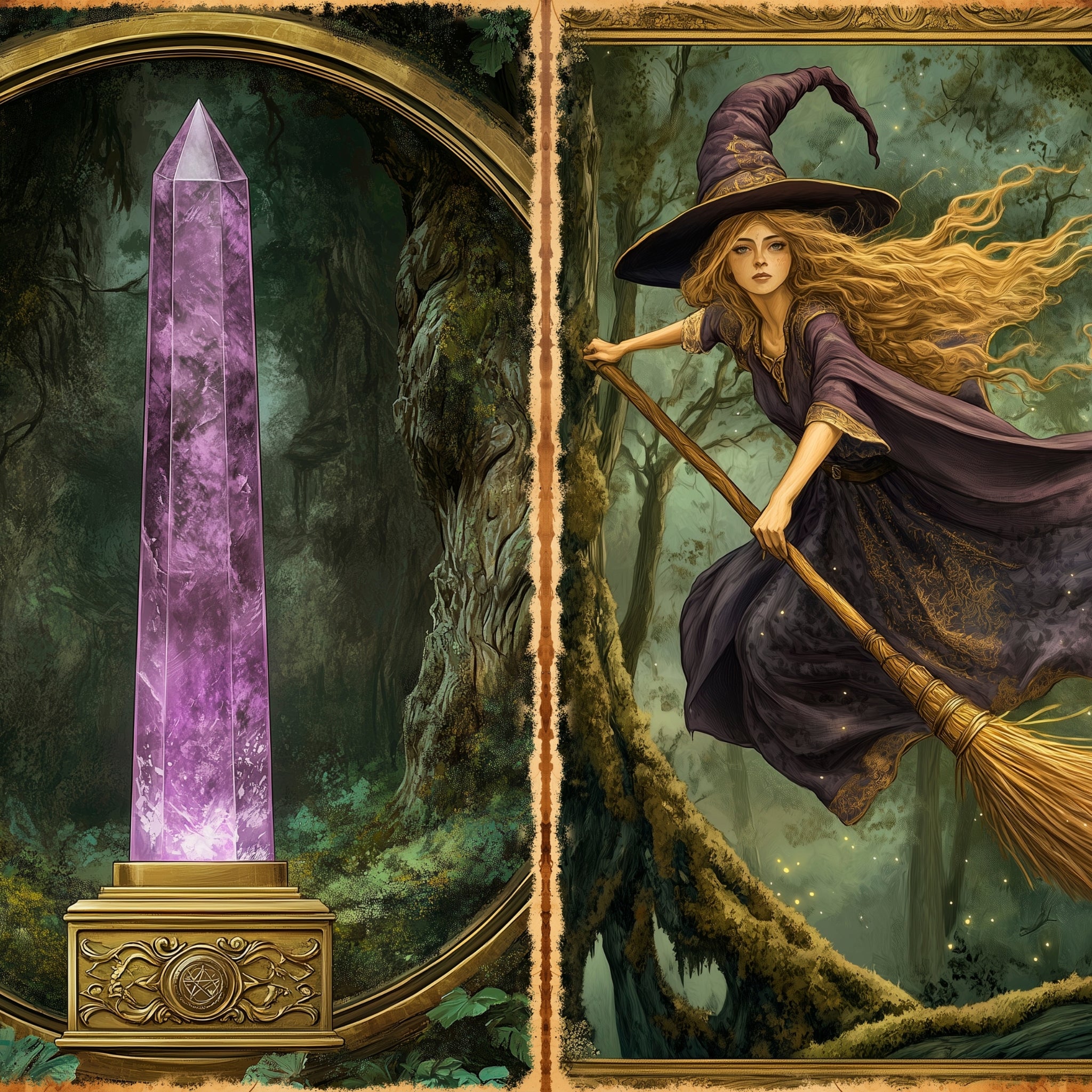 LunicArtDesign Witch Forest material paper 5.5 x 8.5 inches 20 different sheets