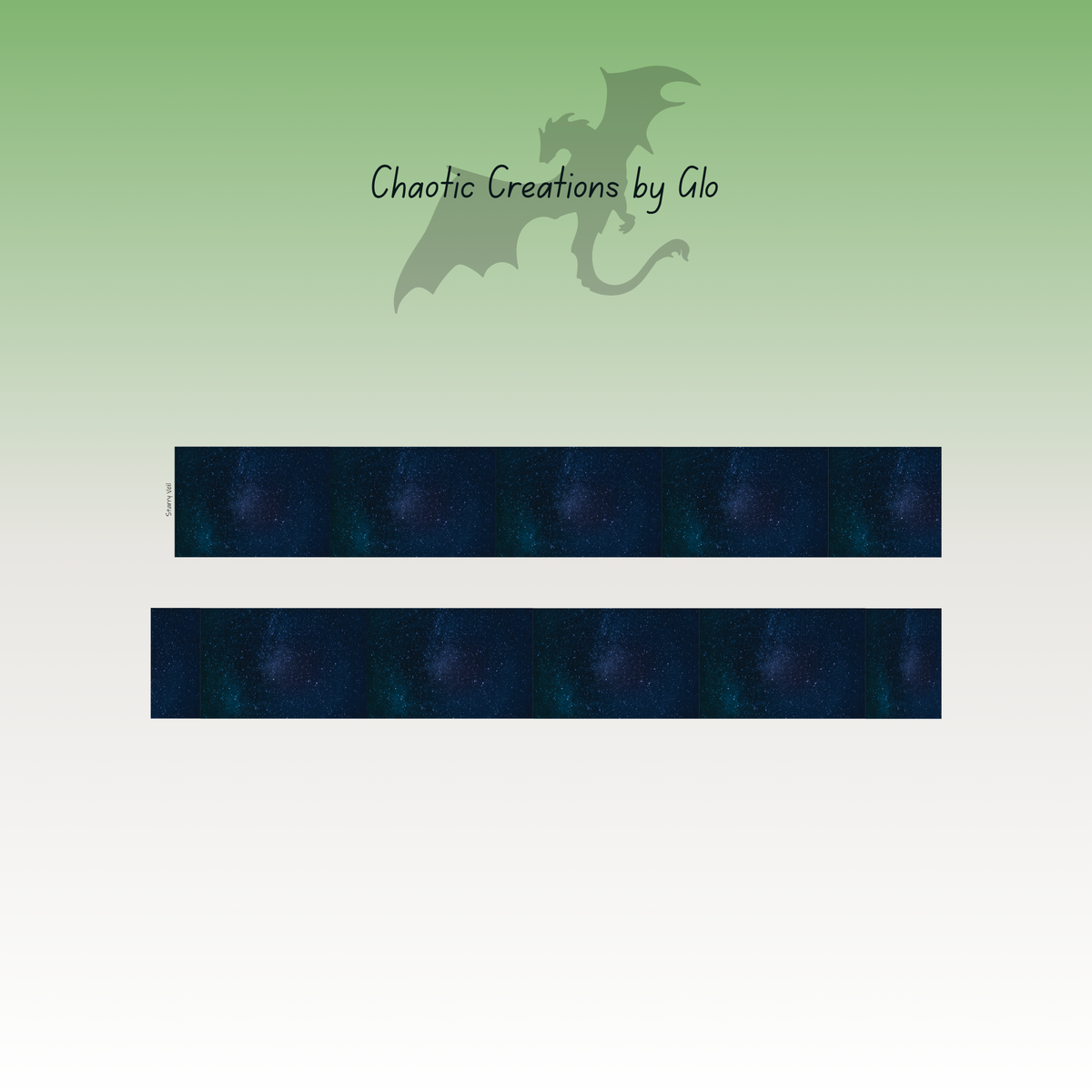 Chaotic Creations by Glo Starry Veil PET Tape 9cm x 1.25m