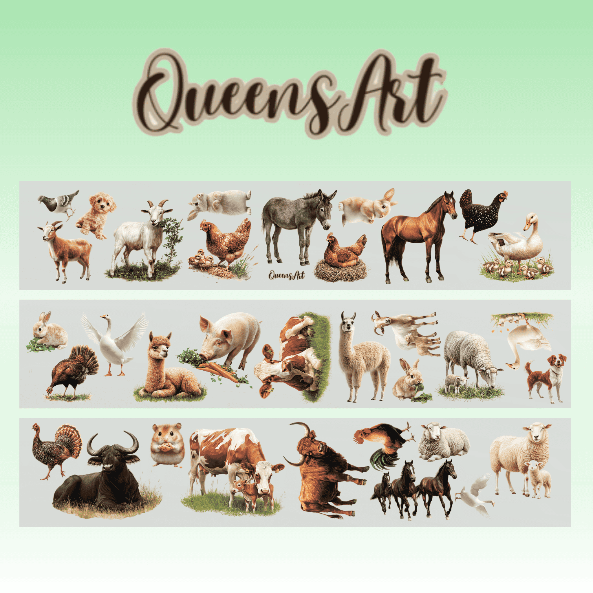 Queens Art Animals PET tape 8cm x 1.25m