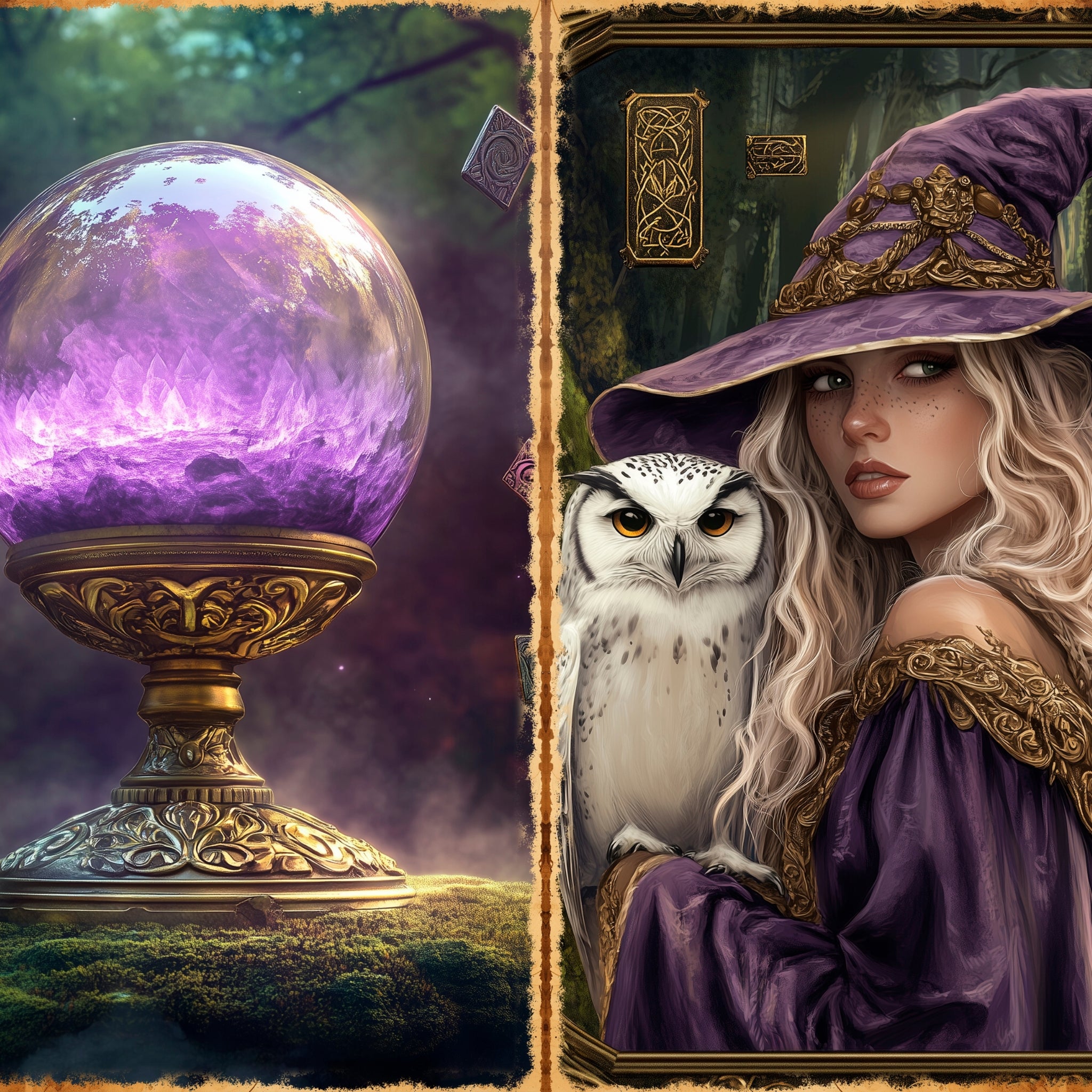 LunicArtDesign Witch Forest material paper 5.5 x 8.5 inches 20 different sheets