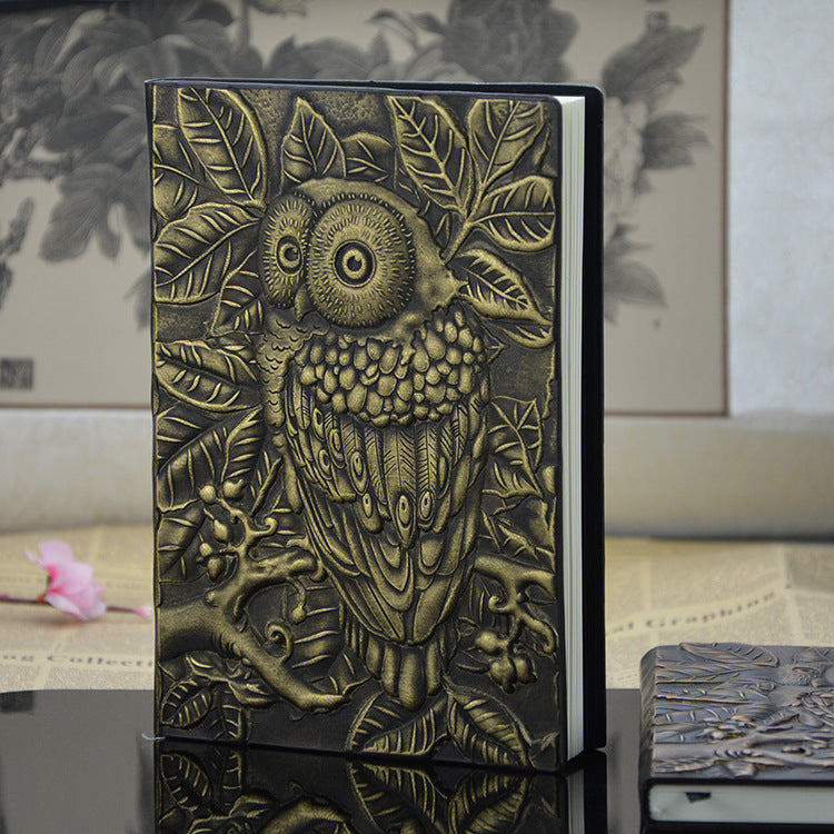 Owl notepad cross-mirror supply European retro notebook gift creative travel souvenir - ViktaShop