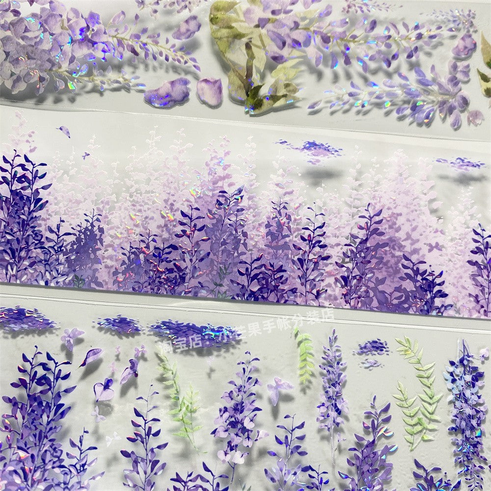 Purple Sea Waterfall Ancient Style PET tape 6 cm / 150 cm - ViktaShop
