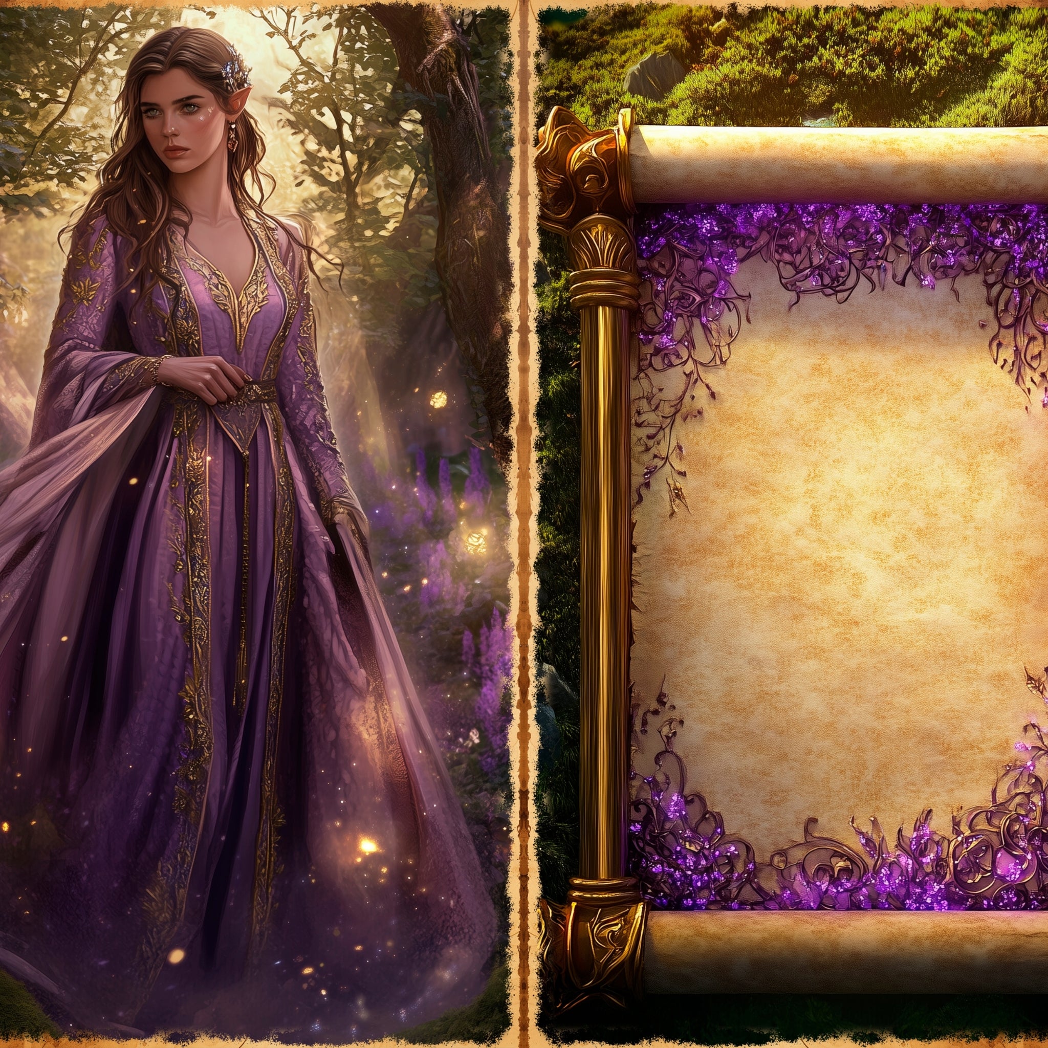 LunicArtDesign Witch Forest material paper 5.5 x 8.5 inches 20 different sheets