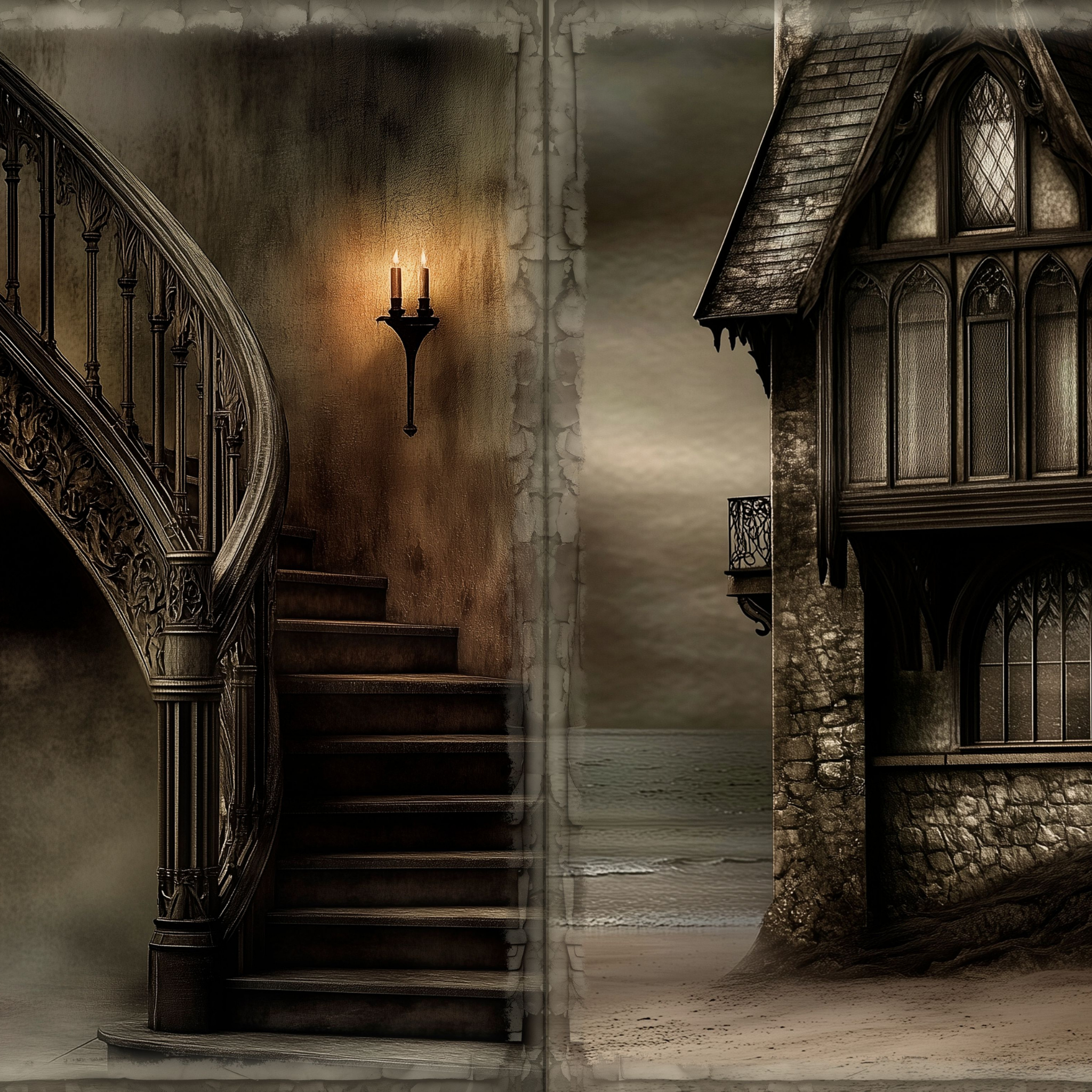 LunicArtDesign Vintage Gothic material paper 5.5 x 8.5 inches 20 different sheets
