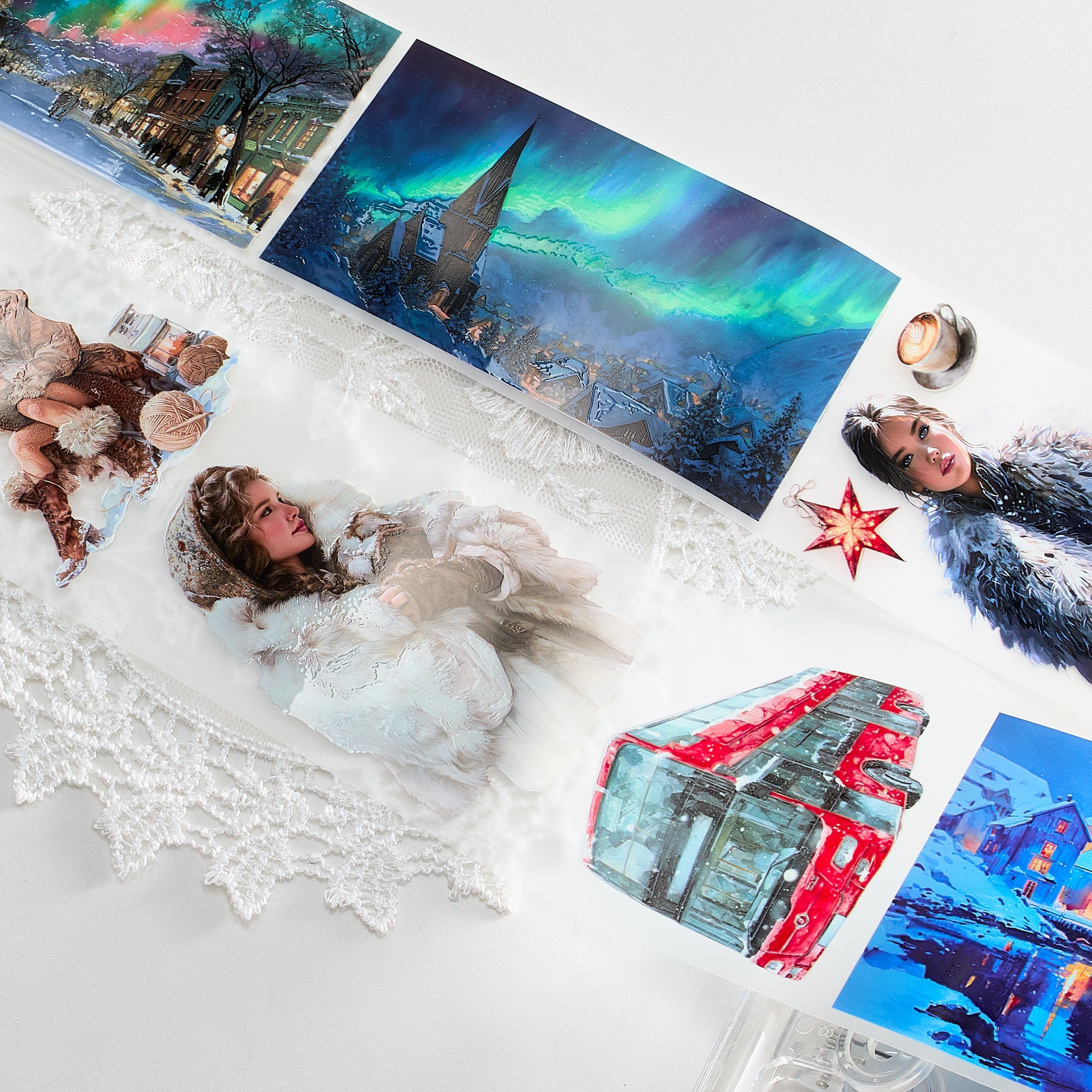 Shiimmer Neon Snow Trace PET Tape 6cm x 1m