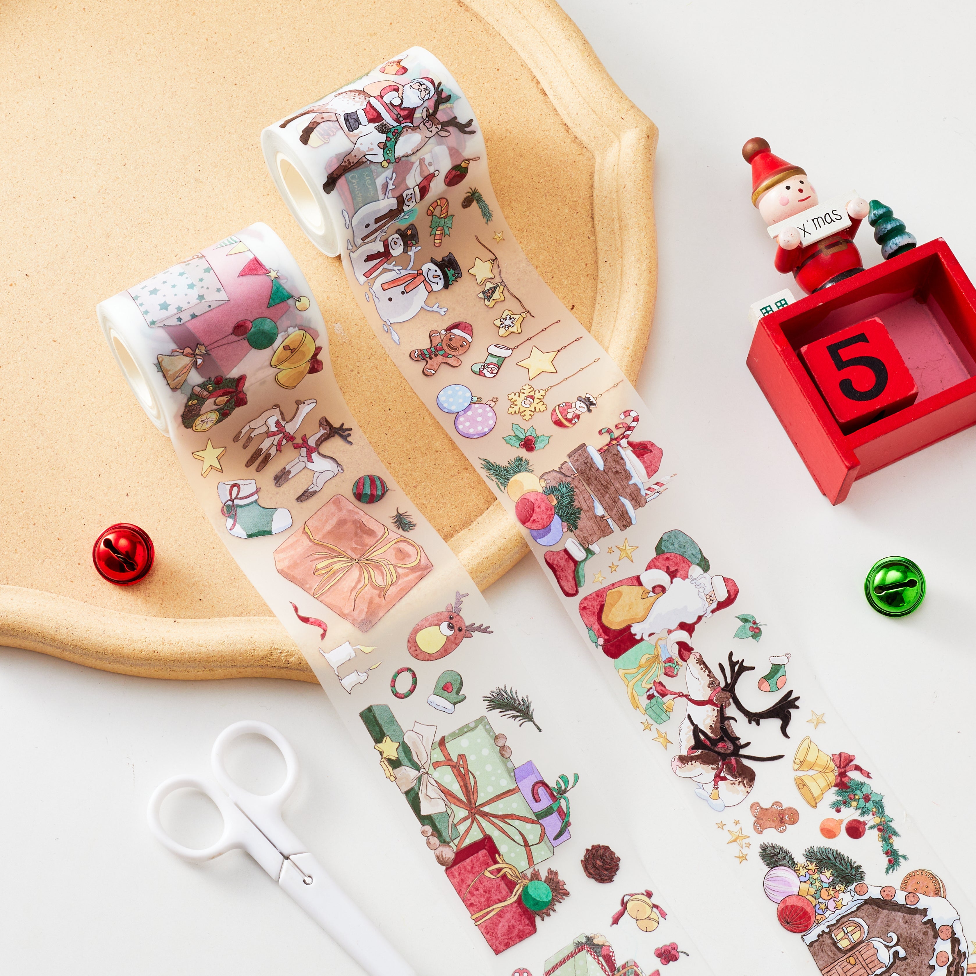 Shiimmer Christmas Time Washi / PET Tape | Scene & Gifts & Tree & Decorations