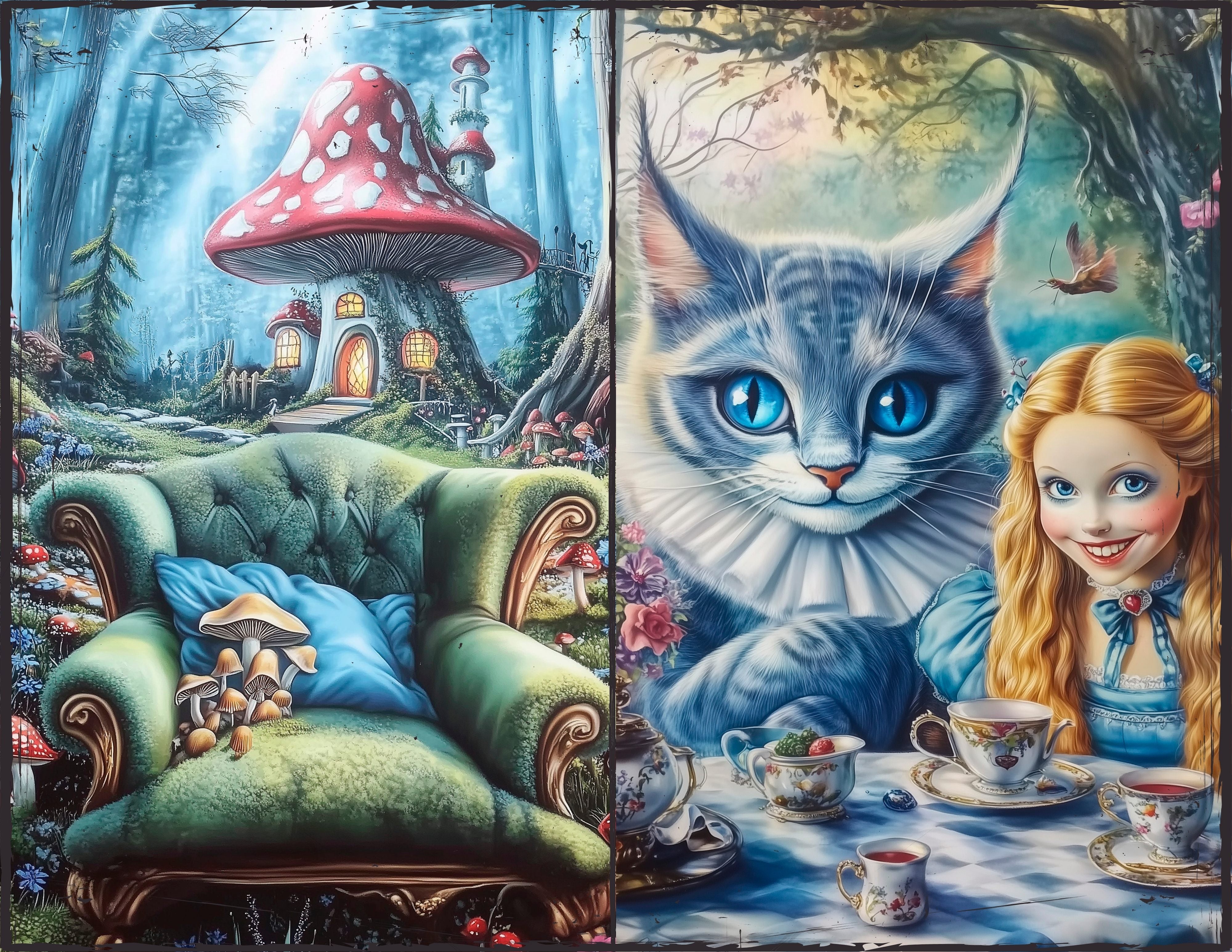 LunicArtDesign Alice in Wonderland series 1 material paper 5.5 x 8.5 inches 20 different sheets - ViktaShop