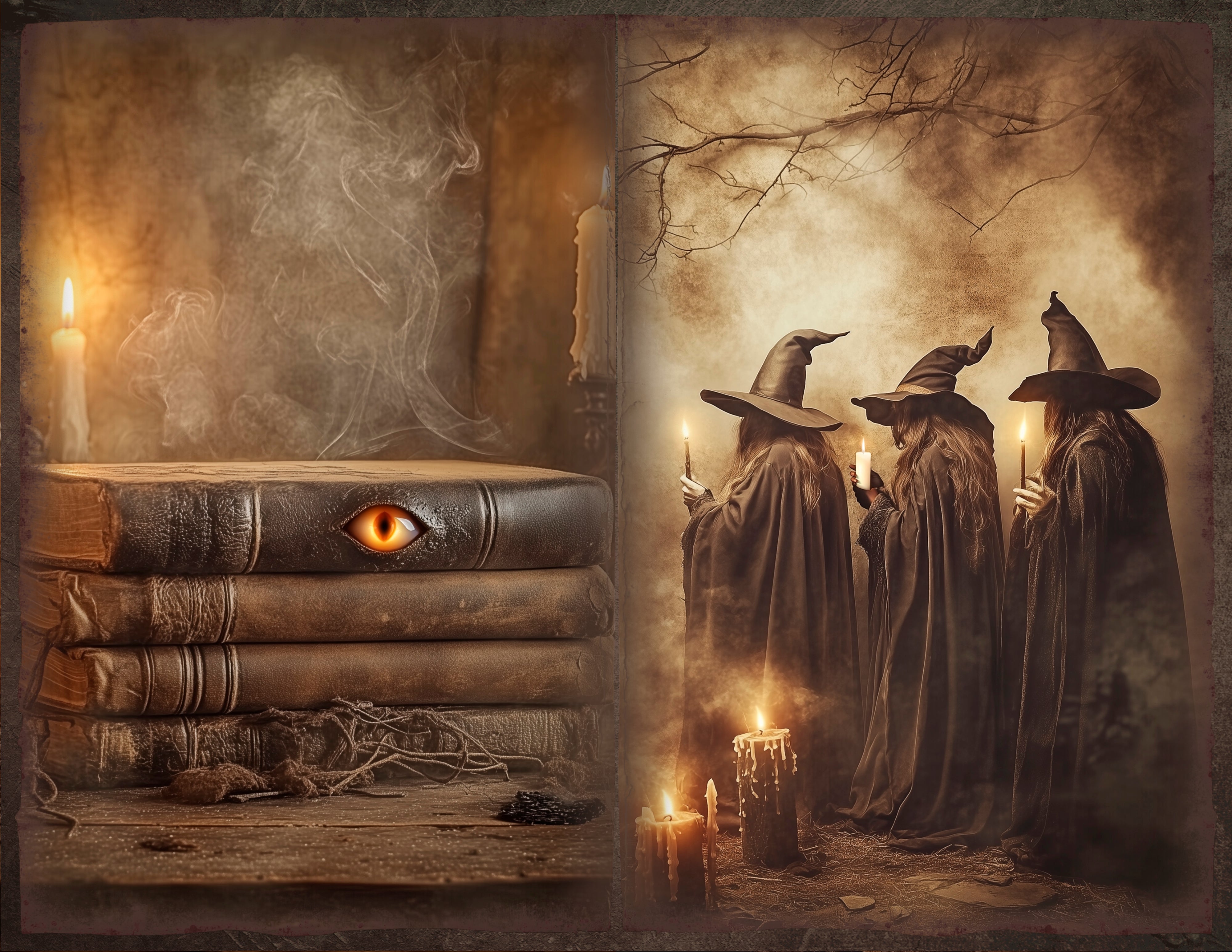 LunicArtDesign dark witch series material paper 5.5 x 8.5 inches 20 different sheets