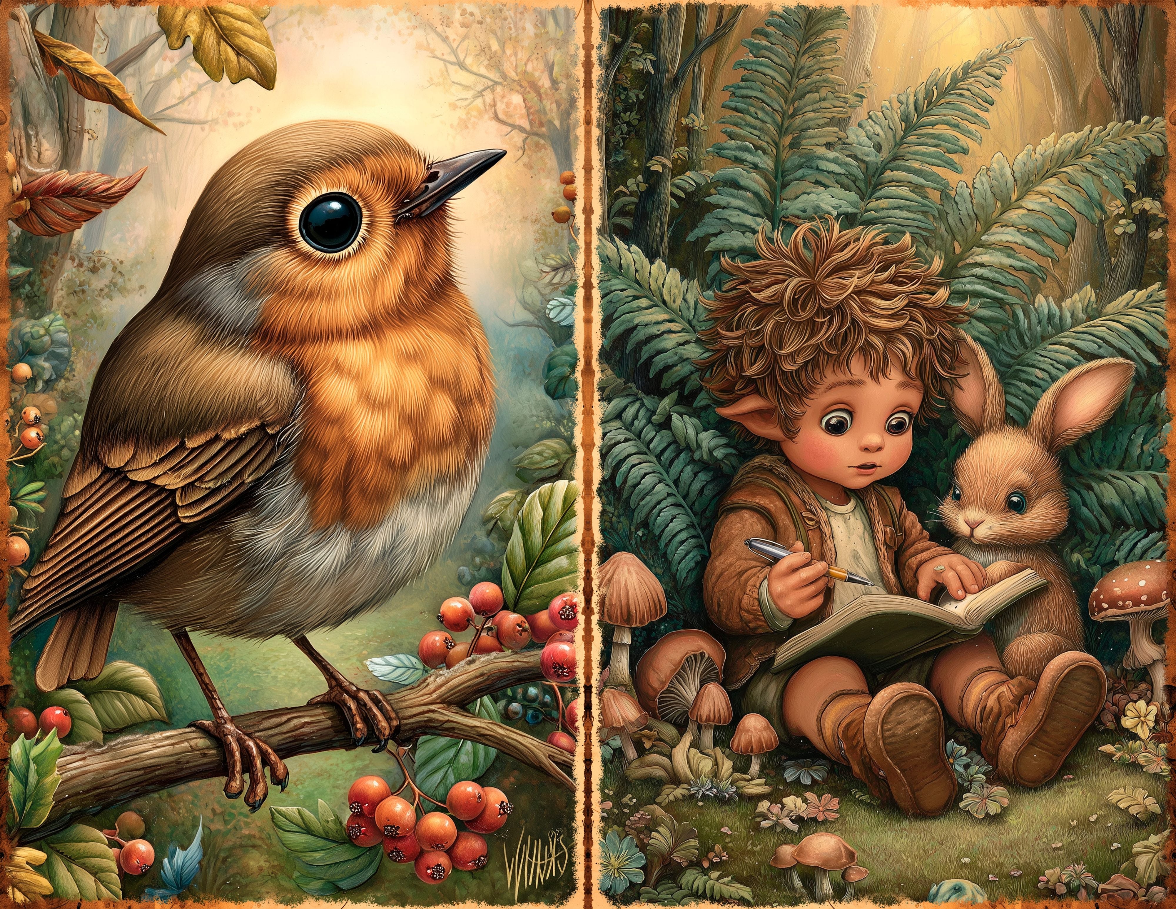 LunicArtDesign Whimsical paper 5.5 x 8.5 inches 20 different sheets - ViktaShop