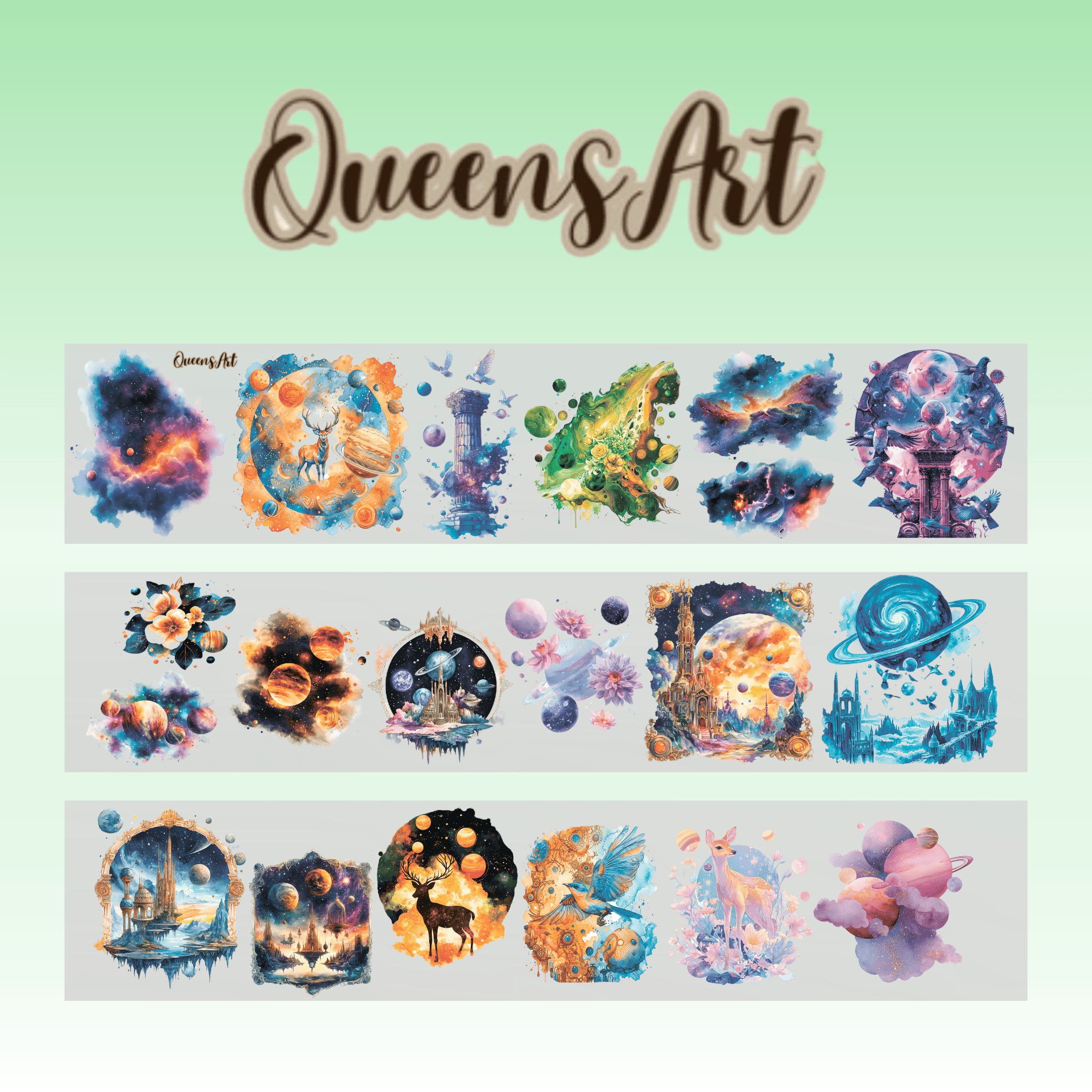 Queens Art Cosmic PET tape 9cm x 1,25m