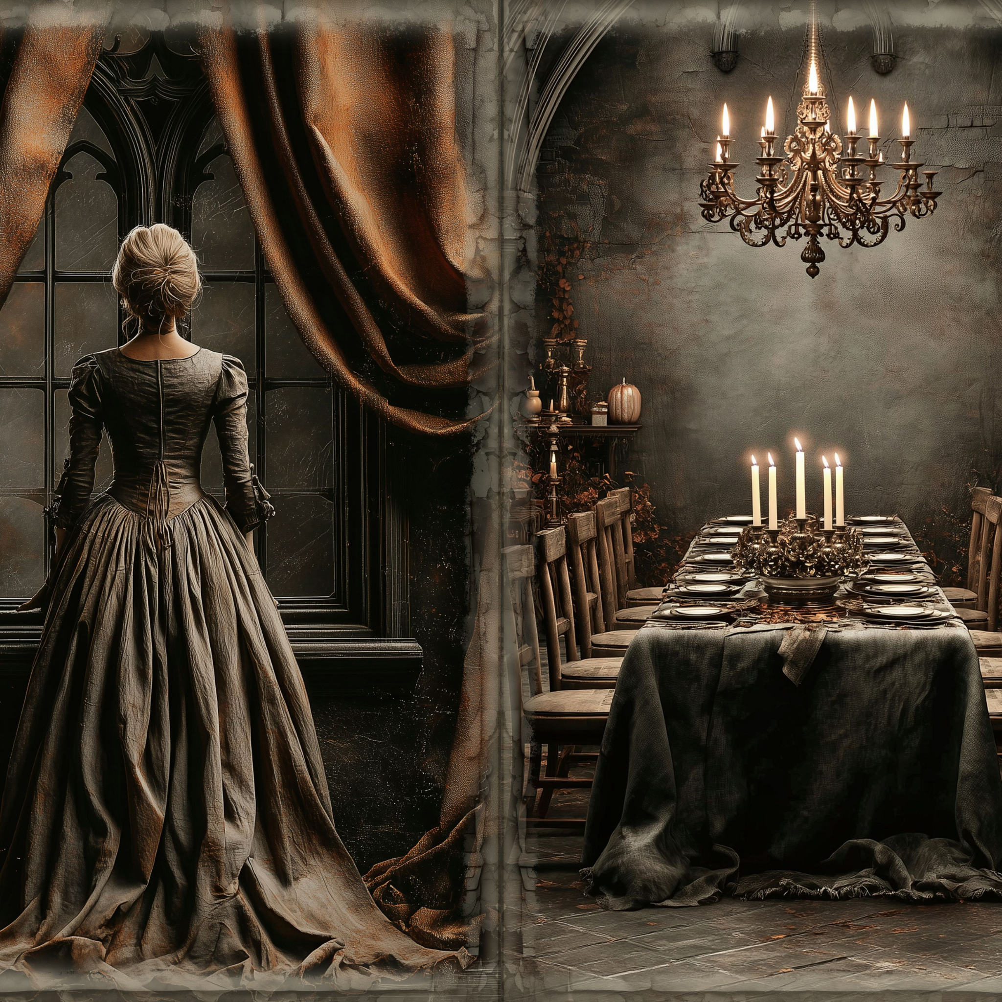 LunicArtDesign Vintage Gothic material paper 5.5 x 8.5 inches 20 different sheets