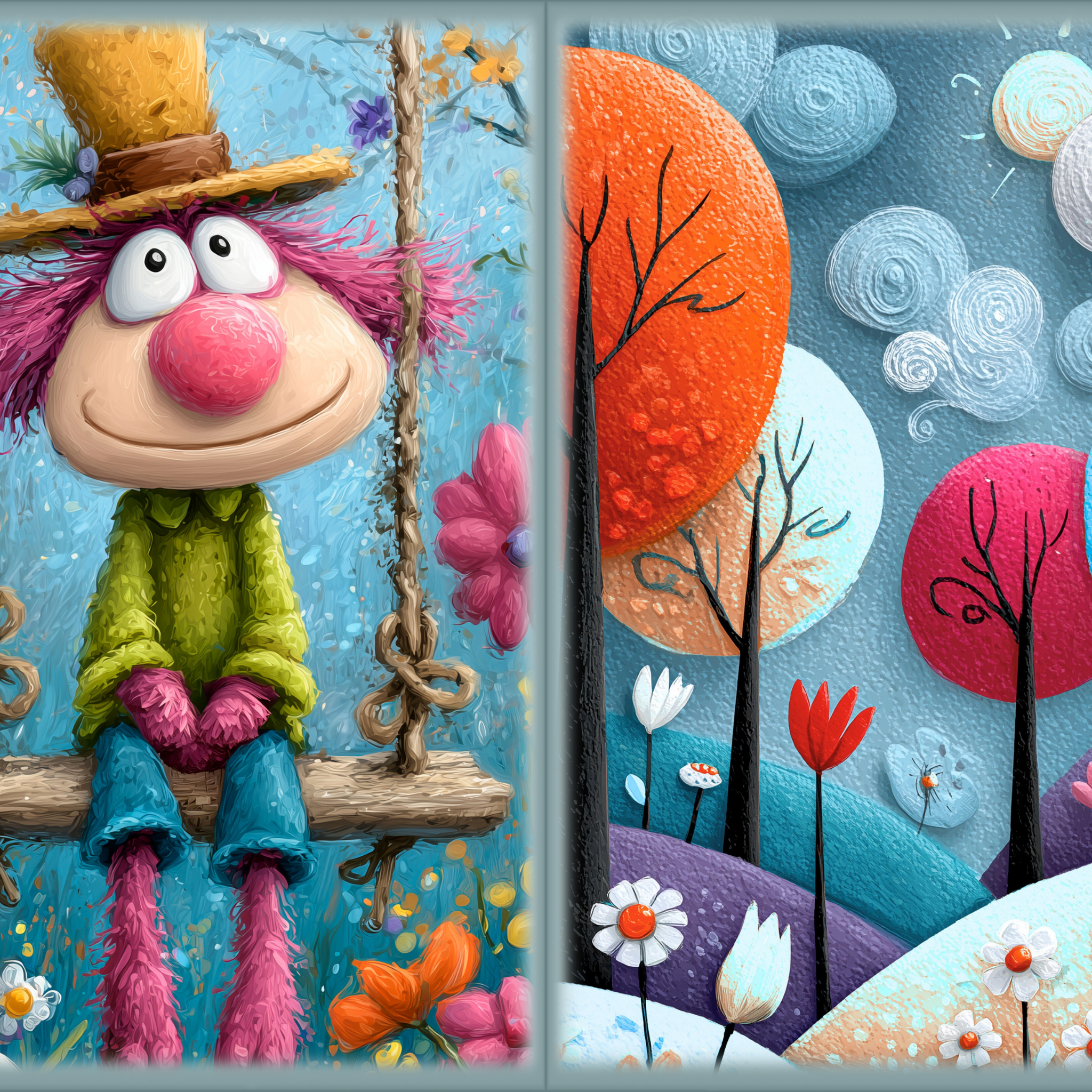 LunicArtDesign Spring Pages material paper 5.5 x 8.5 inches 20 different sheets