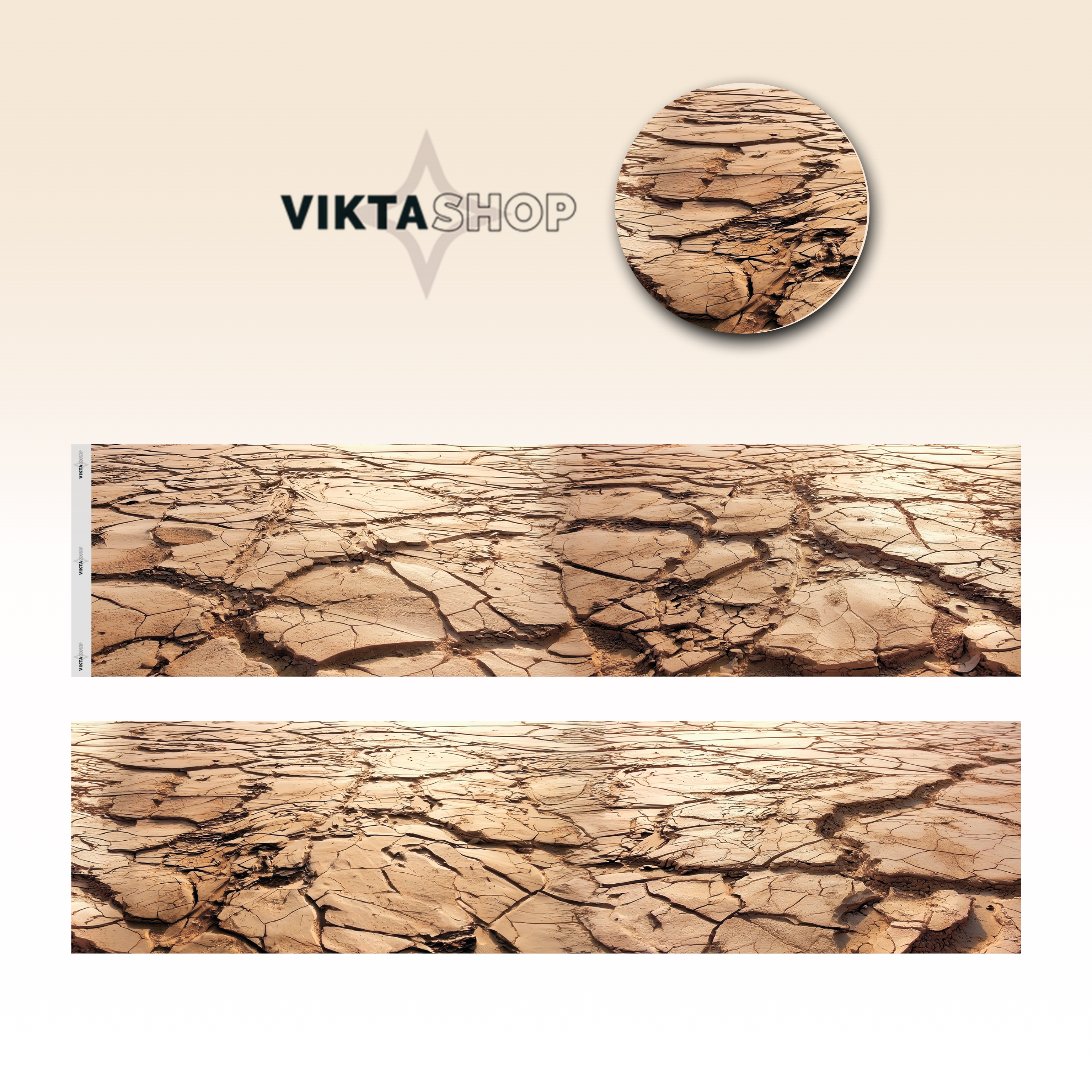 Desert cracks PET tape 5cm x 1m - Viktashop.com