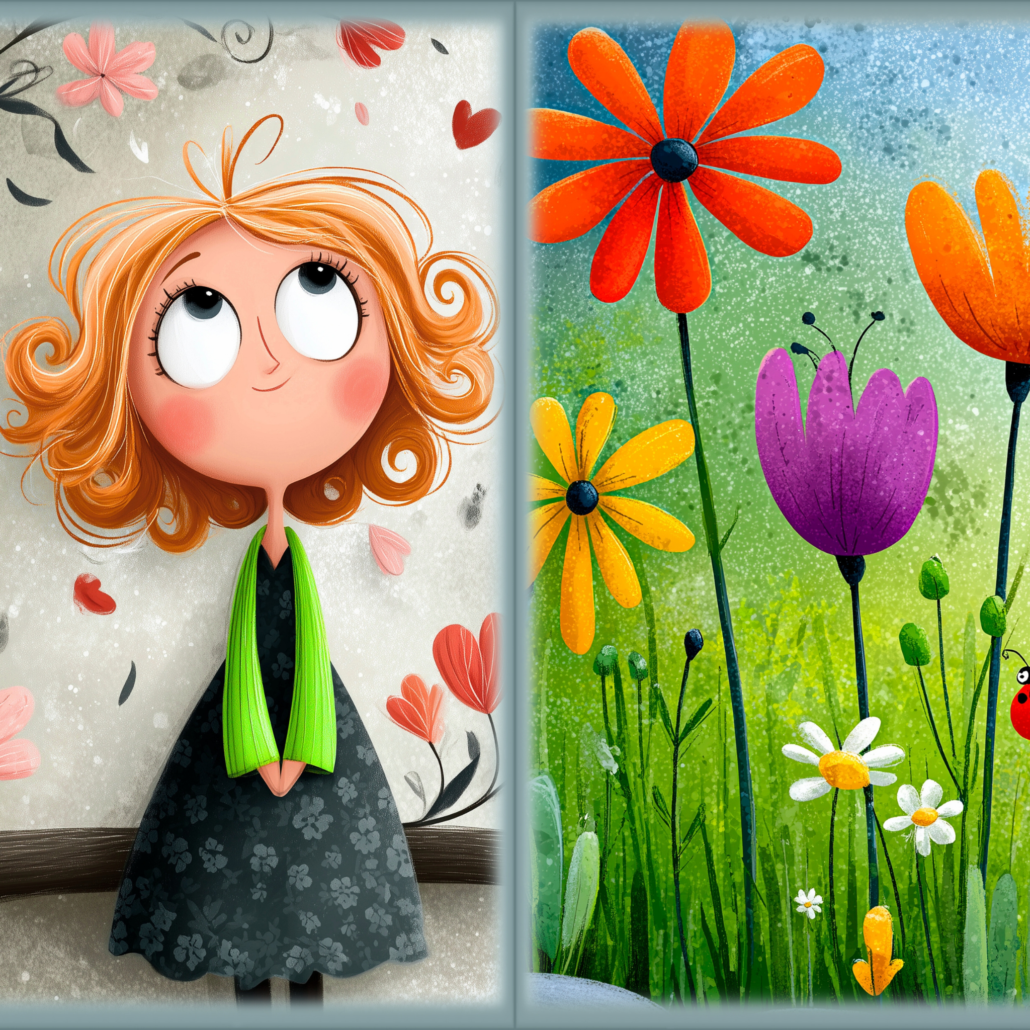 LunicArtDesign Spring Pages material paper 5.5 x 8.5 inches 20 different sheets