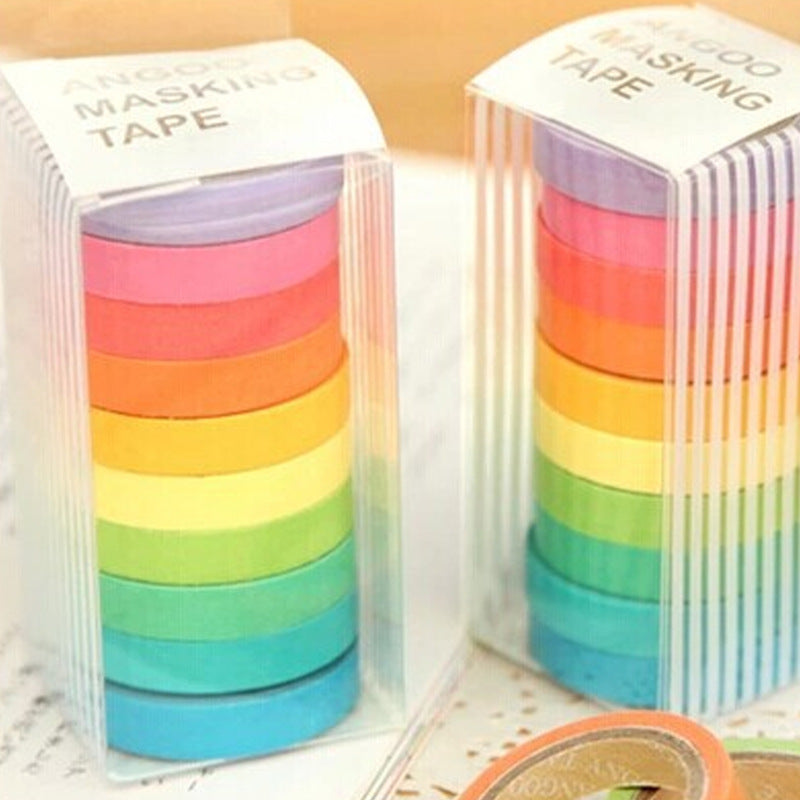 Candy color paper tapes box 10 psc