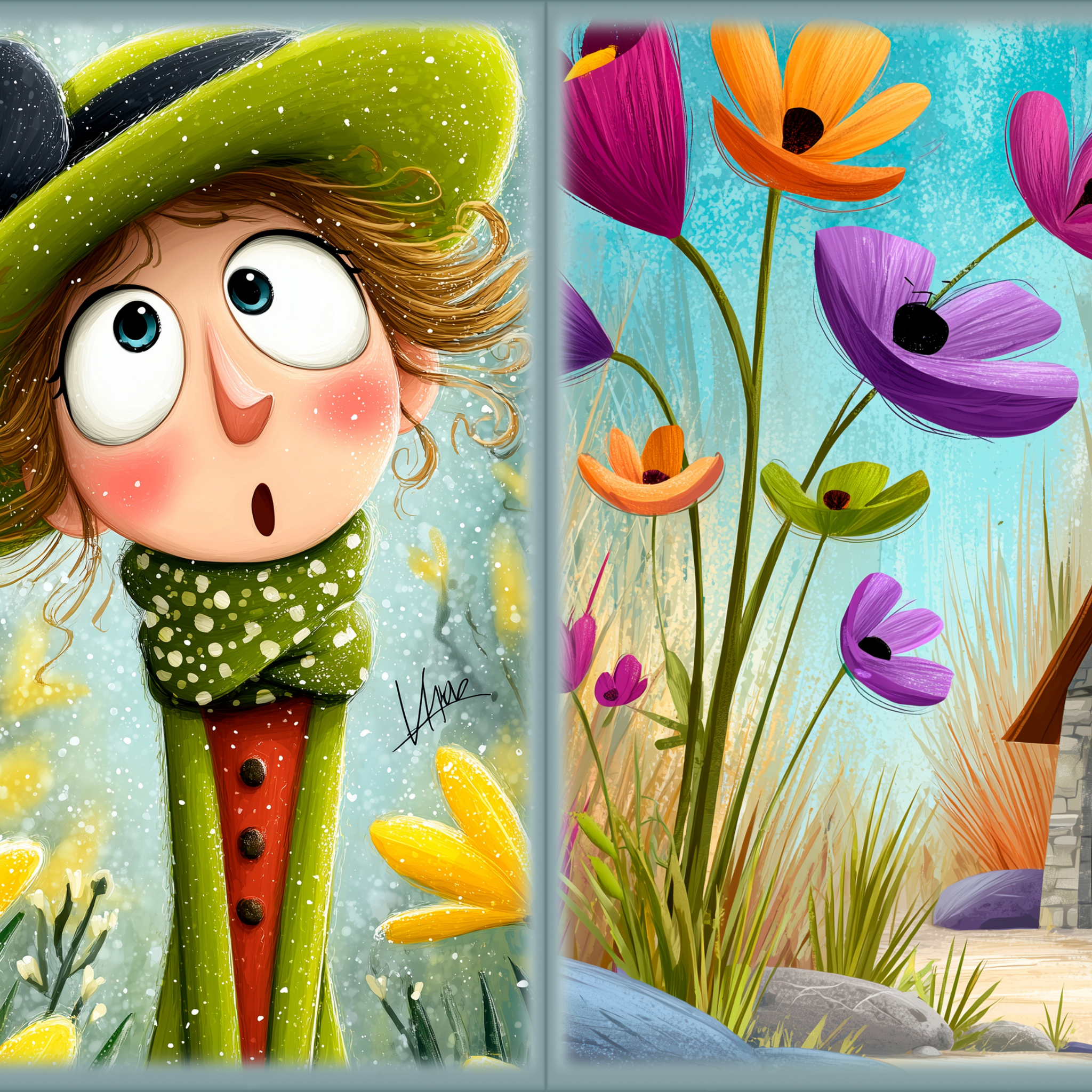 LunicArtDesign Spring Pages material paper 5.5 x 8.5 inches 20 different sheets