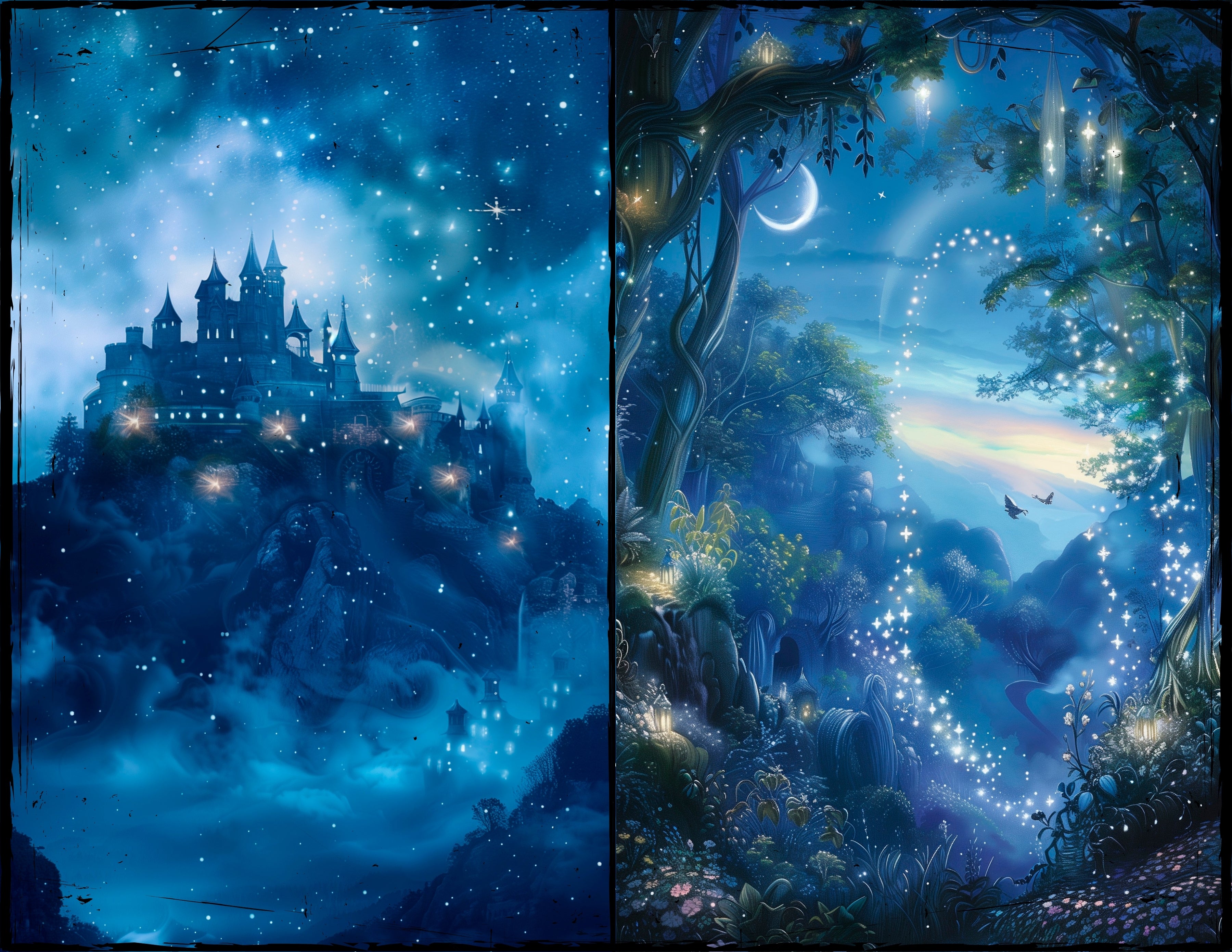 LunicArtDesign enchanted forest material paper 5,5 x 8,5 inches 20 different sheets