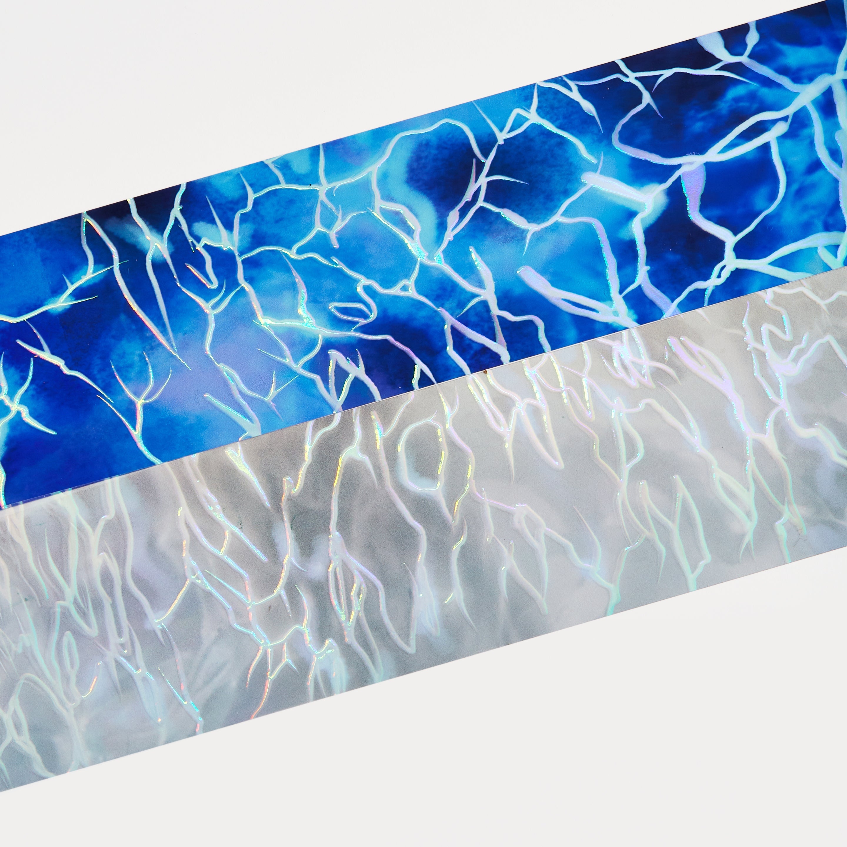 Ripples Washi / PET Tape | Pink & Silver & Bluish Green & Sapphire & Navy 5.5 cm x 10m - Viktashop.com