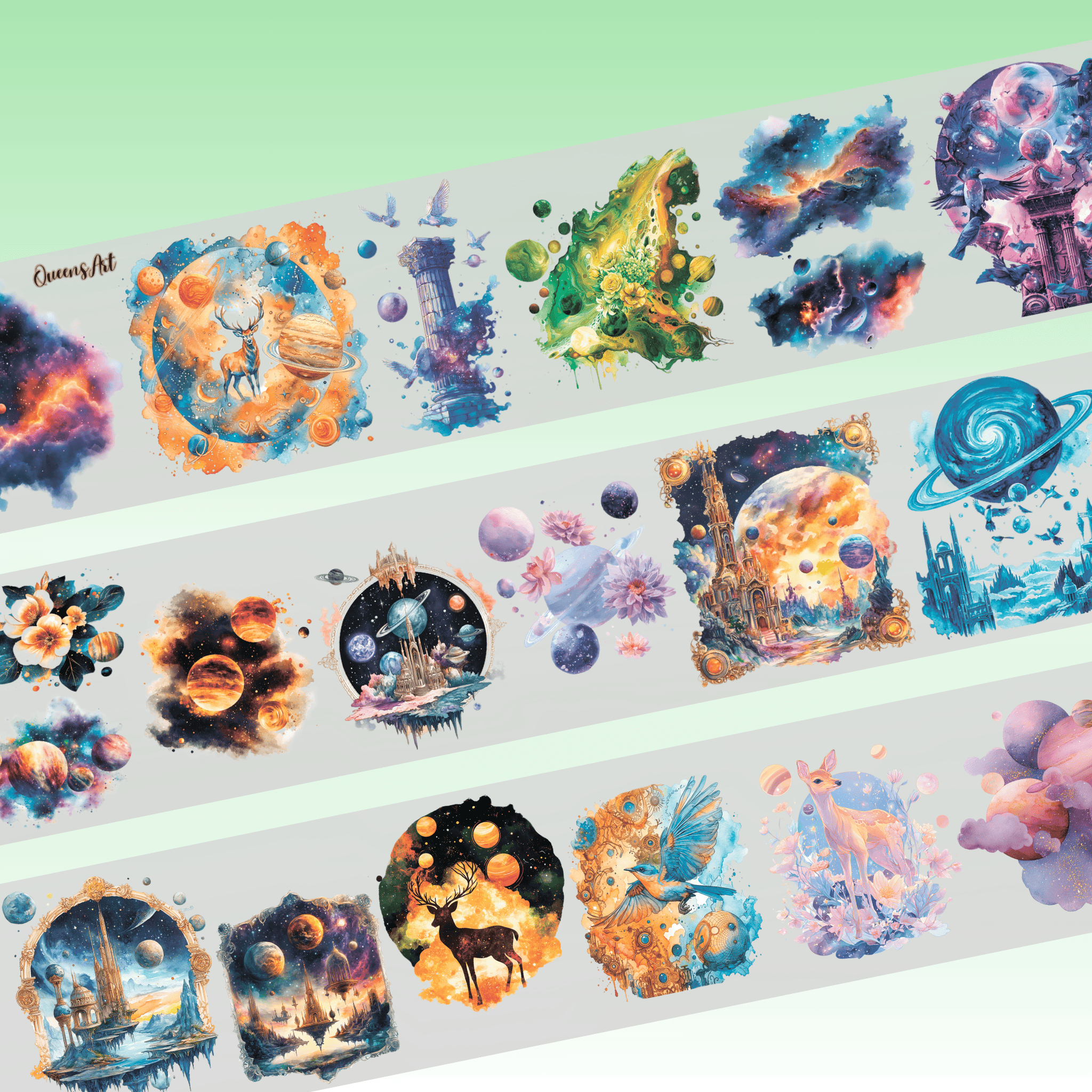 Queens Art Cosmic PET tape 9cm x 1,25m
