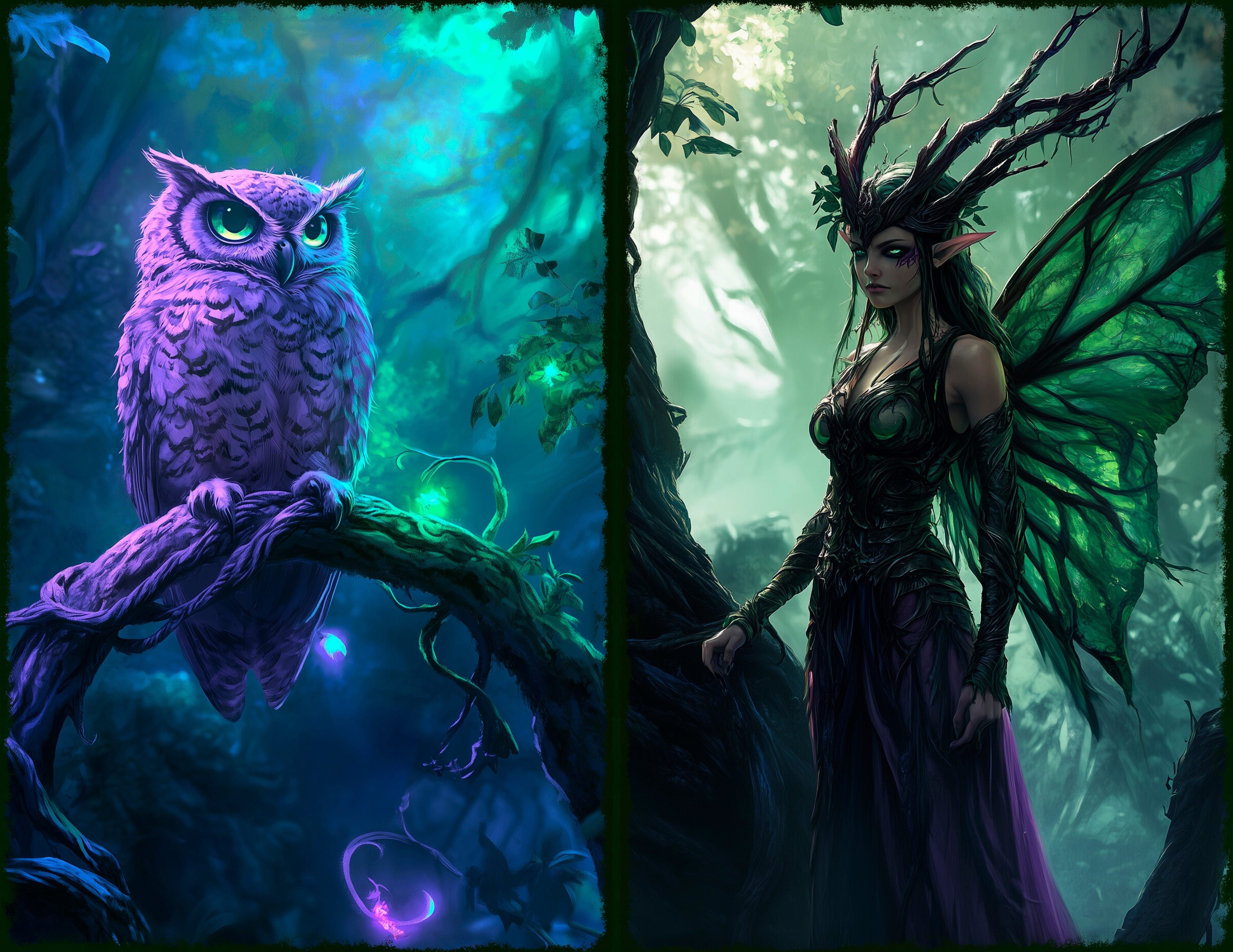 LunicArtDesign Fairy Fantasy material paper 5.5 x 8.5 inches 20 different sheets - ViktaShop