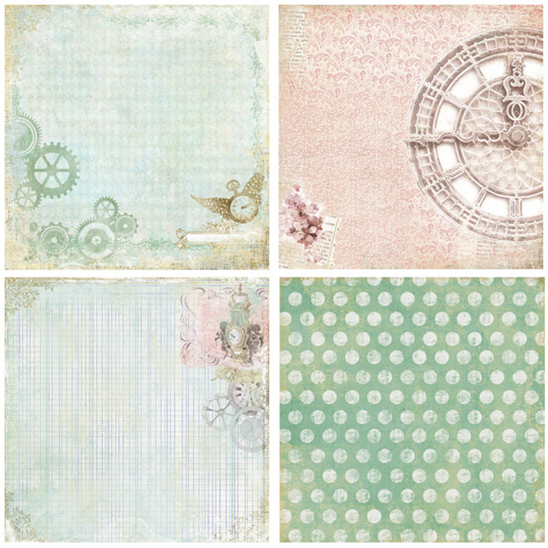 Our Time Pattern Paper for DIY Albums & Scrapbooking - 24 Sheets - ViktaShop