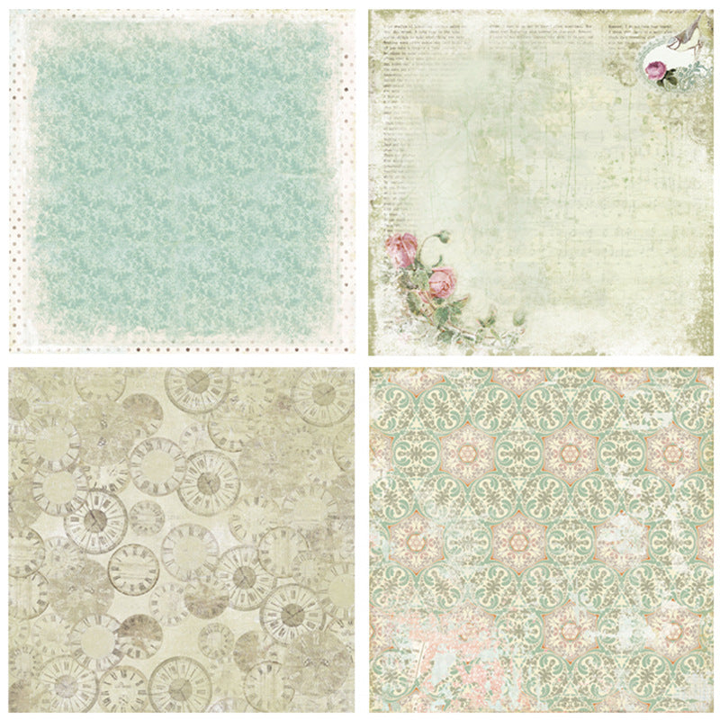 Our Time Pattern Paper for DIY Albums & Scrapbooking - 24 Sheets - ViktaShop