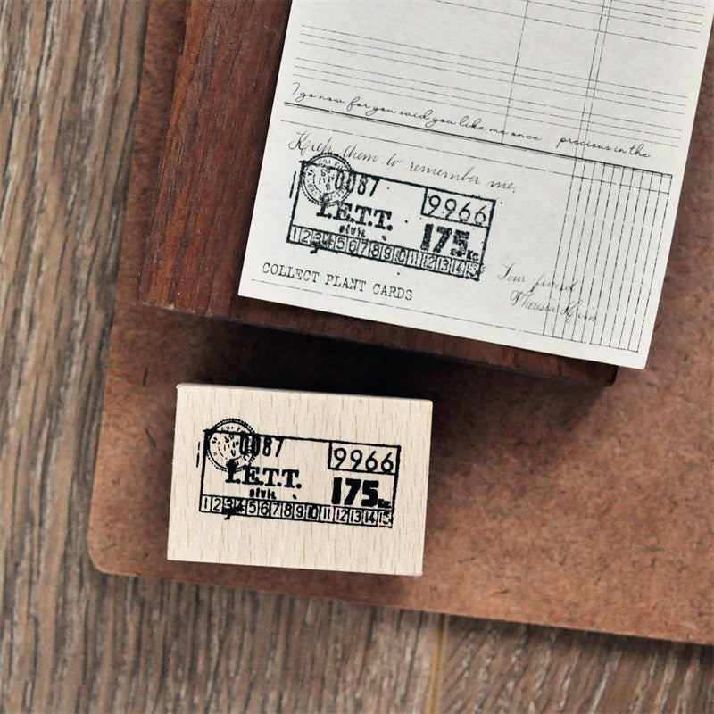 Collage Wooden Rubber Stamp - ViktaShop