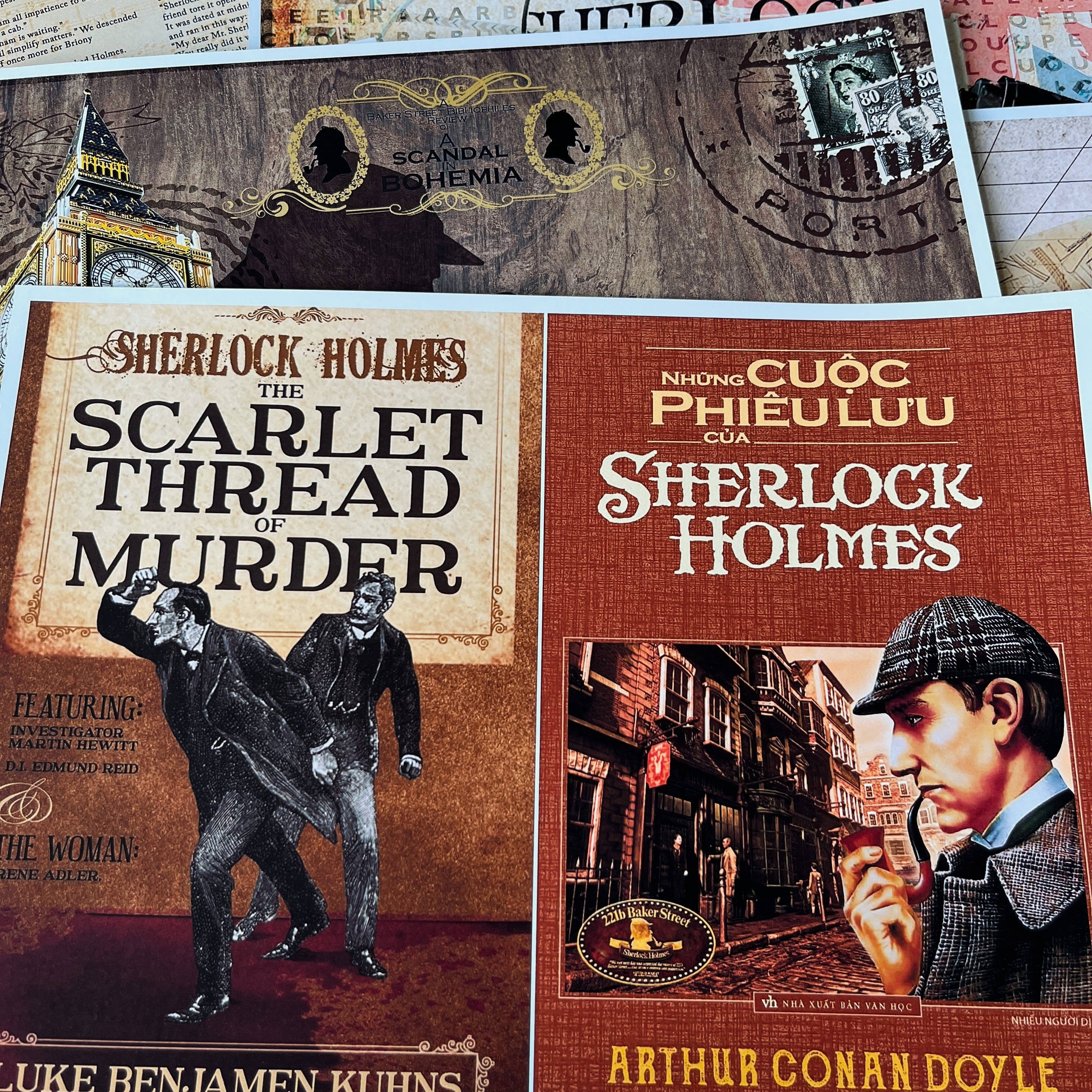 Junk Journal Sherlock Holmes Material Vintage paper - ViktaShop