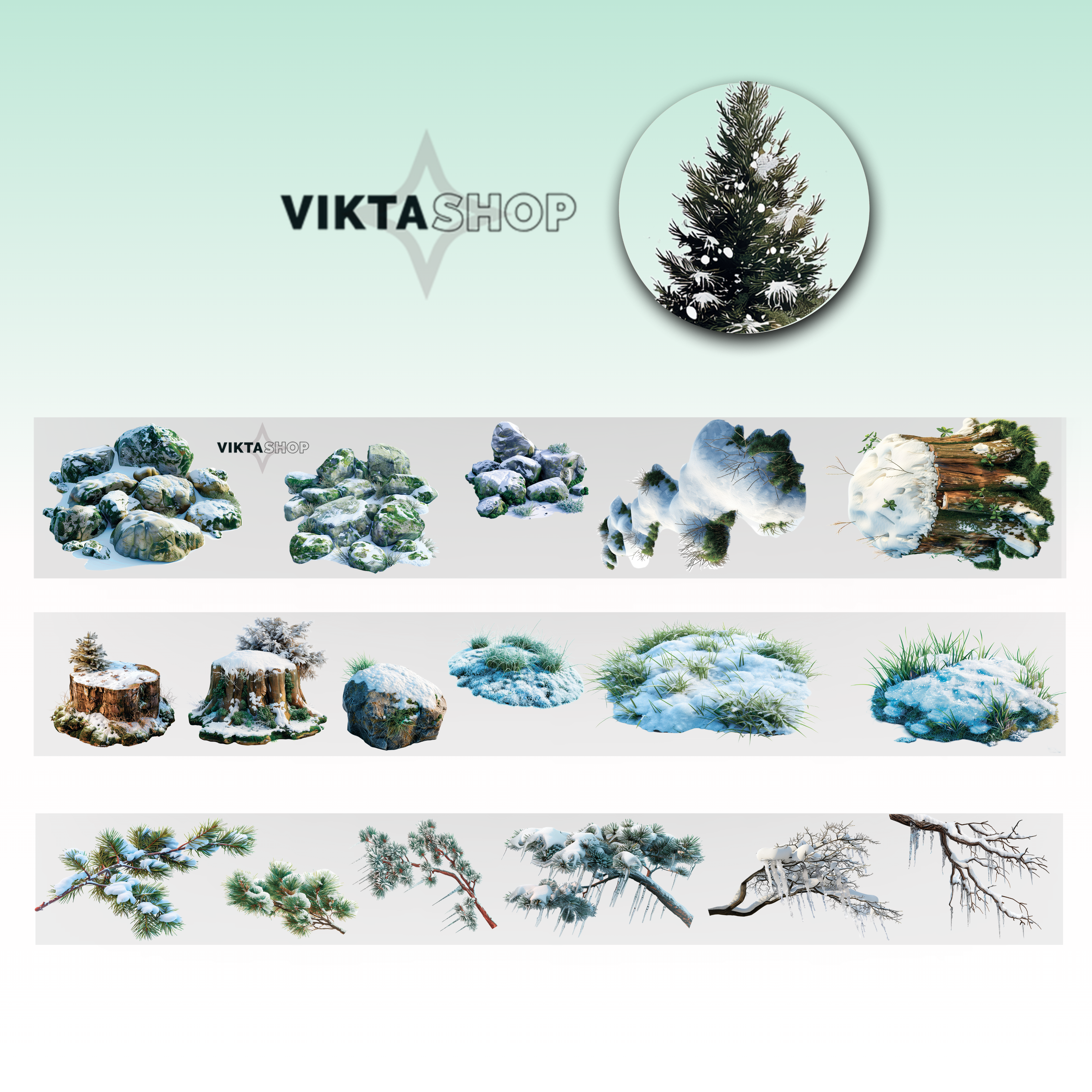 Viktashop winter forest PET Tape