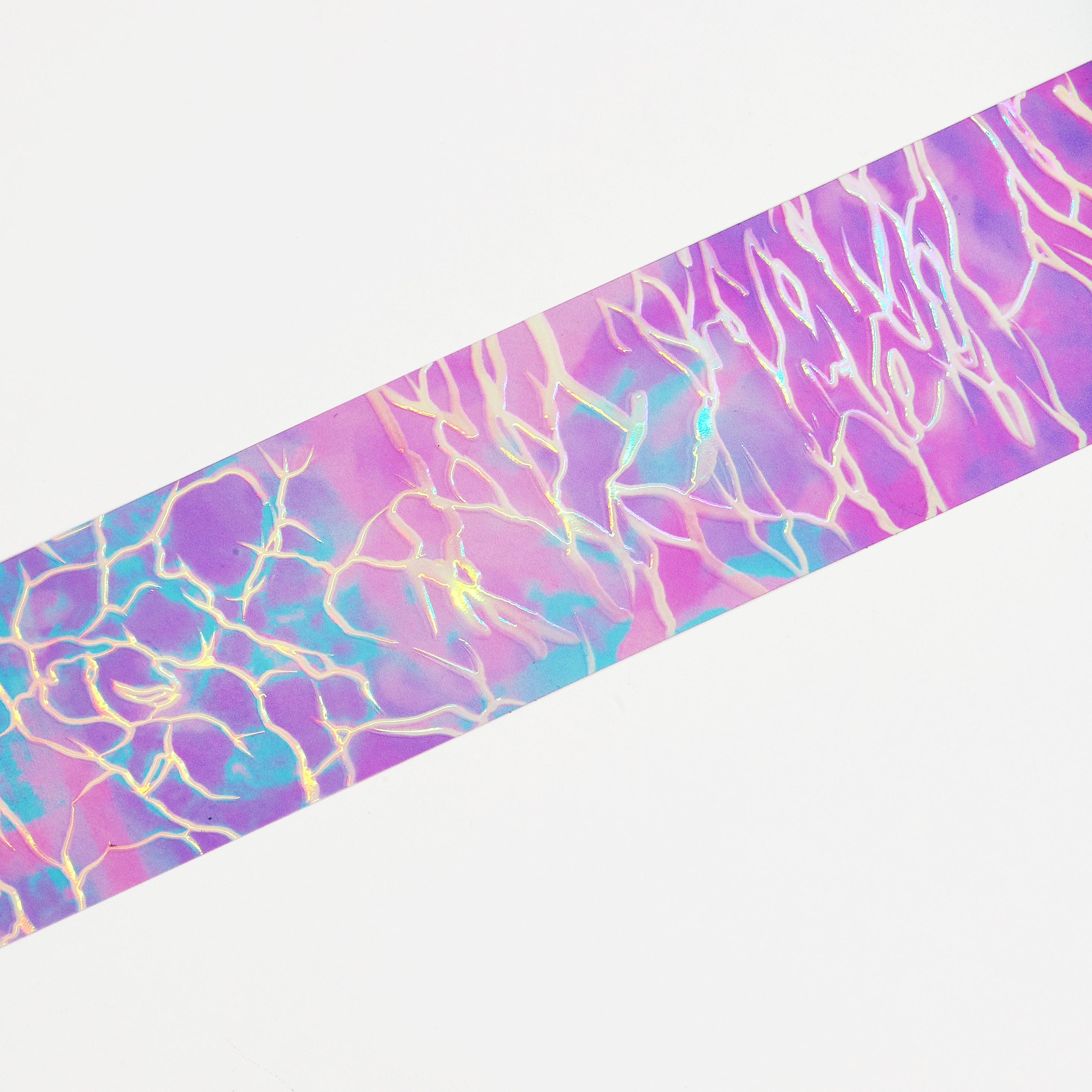Ripples Washi / PET Tape | Pink & Silver & Bluish Green & Sapphire & Navy 5.5 cm x 10m - Viktashop.com