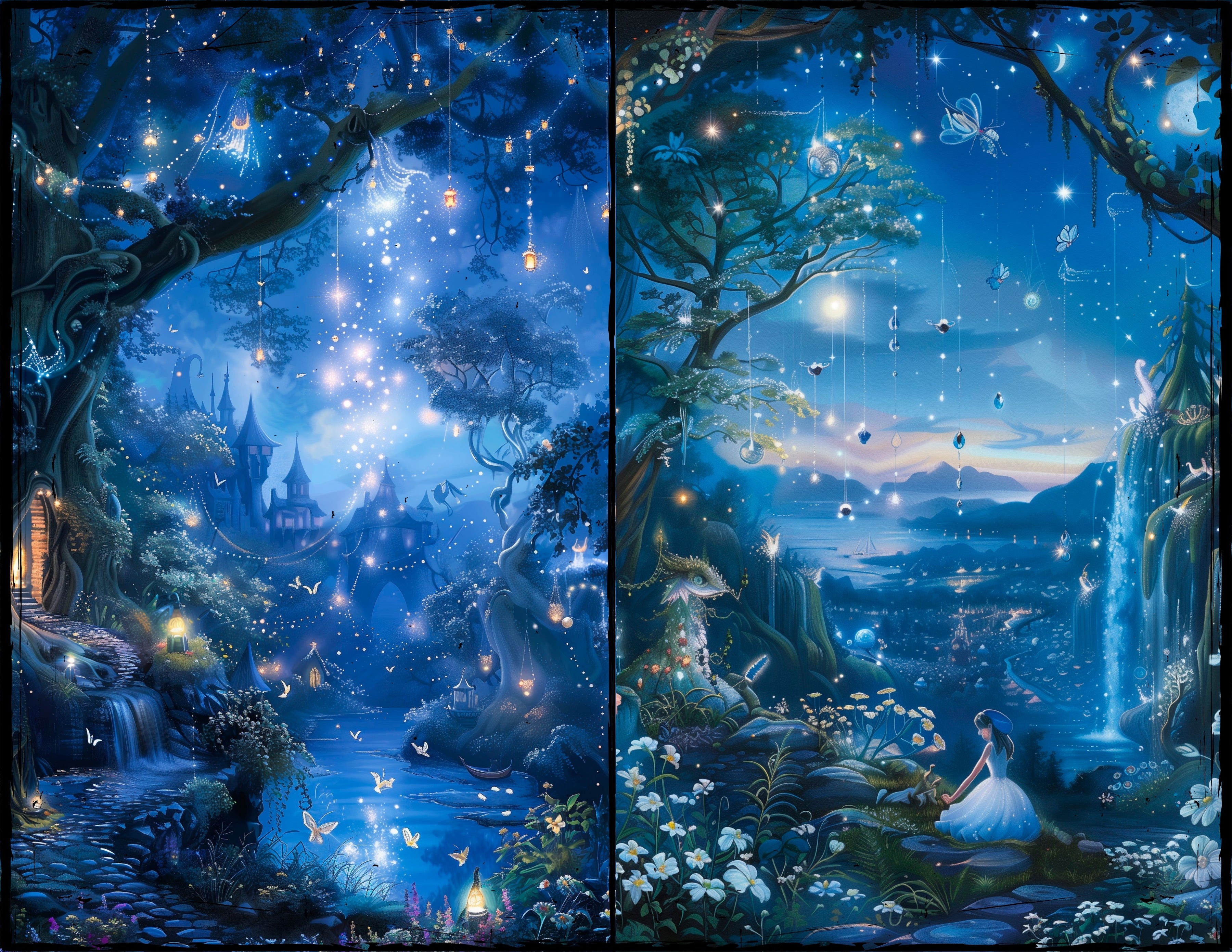 LunicArtDesign enchanted forest material paper 5,5 x 8,5 inches 20 different sheets