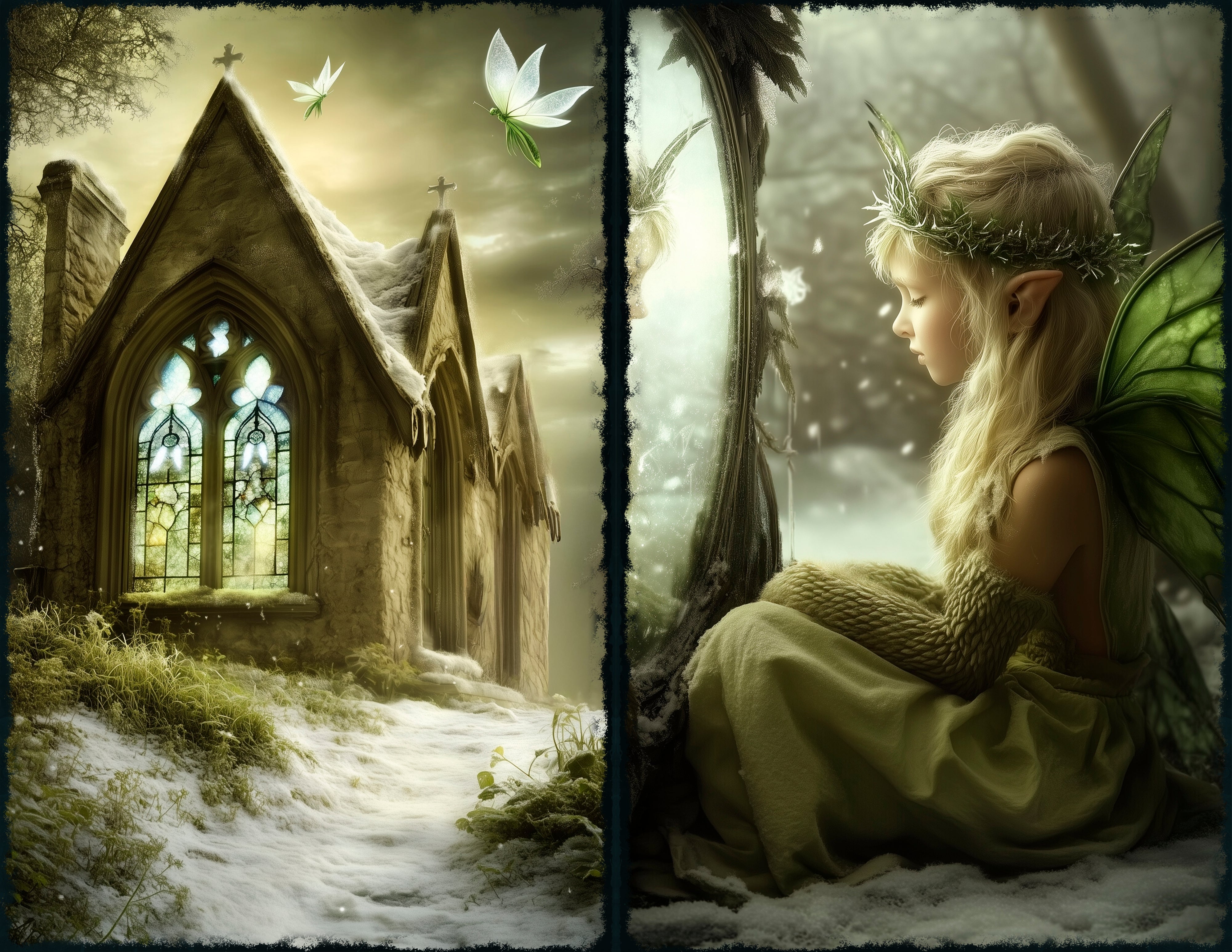 LunicArtDesign winter fairy material paper 5,5 x 8,5 inches 20 different sheets