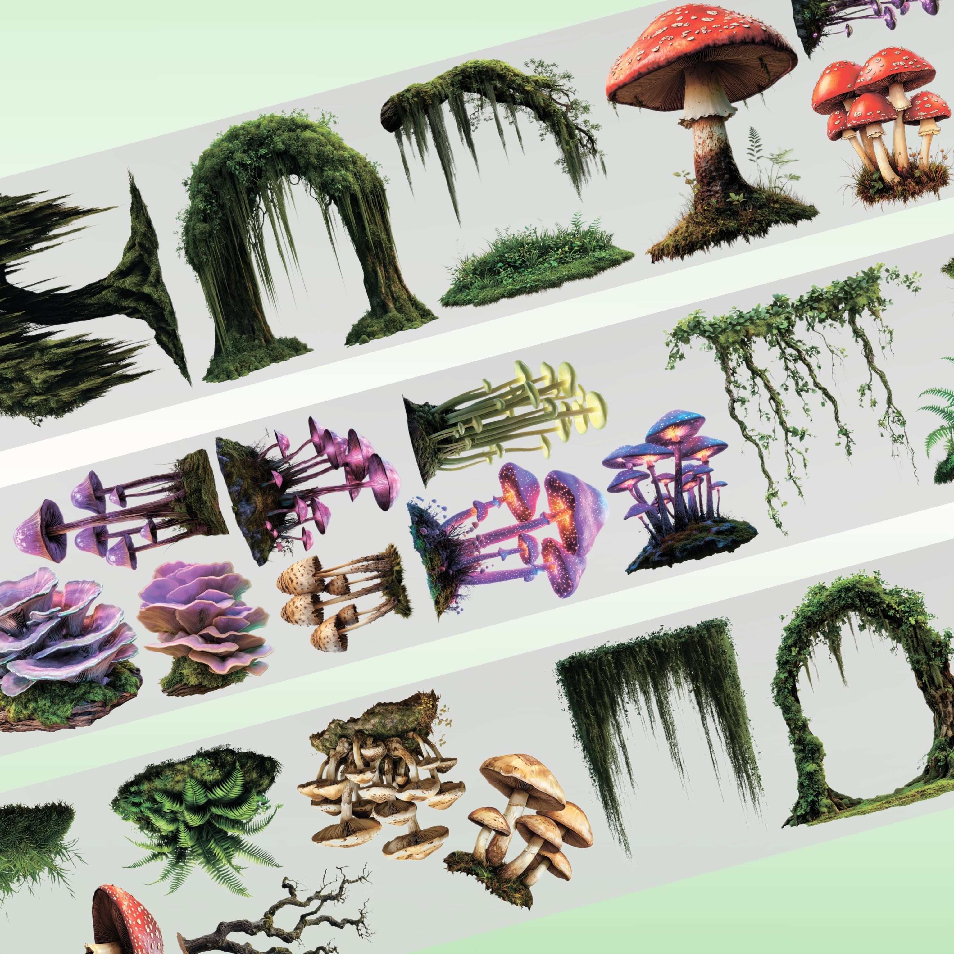 Viktashop Moss Plants PET Tape 9cm x 1.25m - ViktaShop