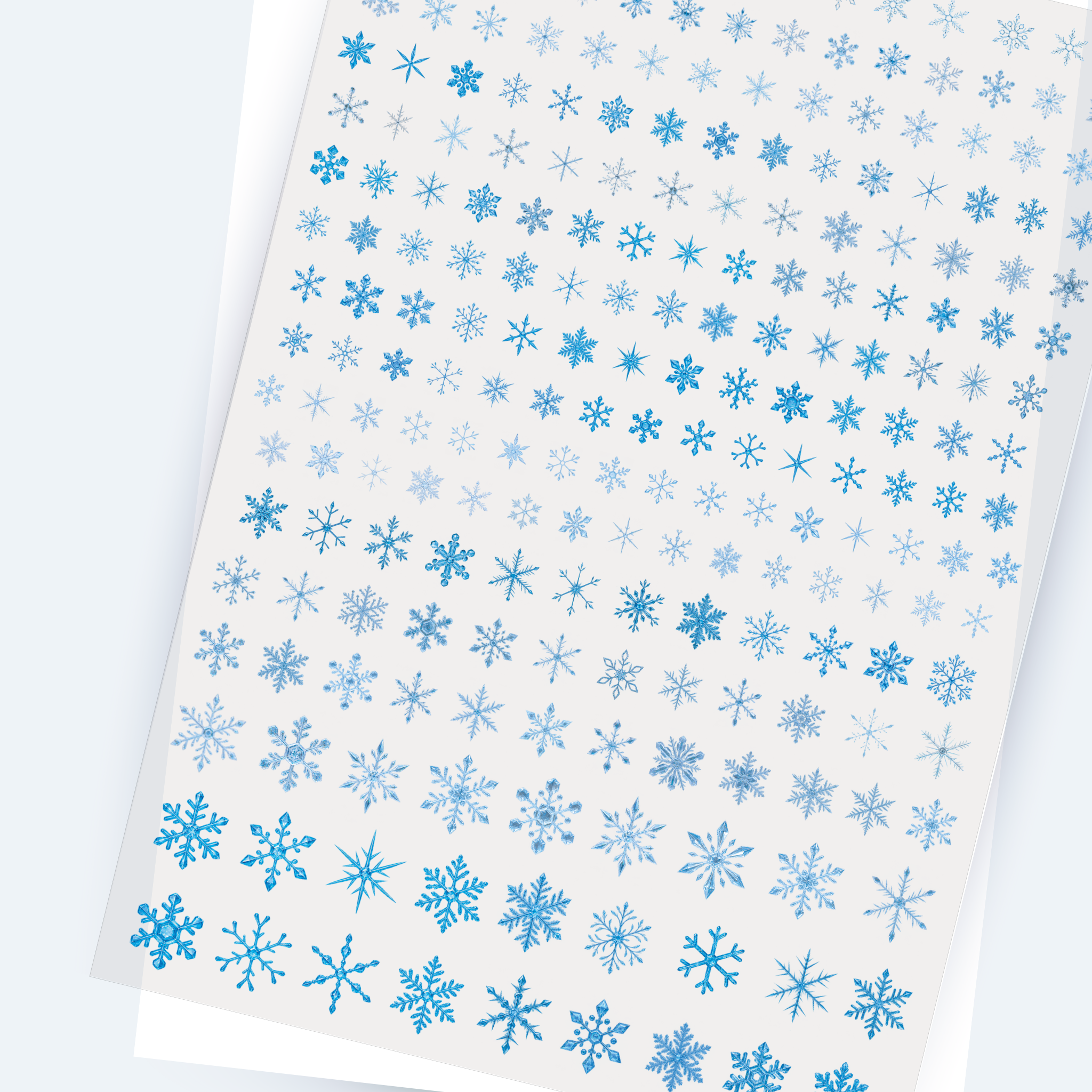 Viktashop Snow Flakes Precut PET Stickers 15cm x 21 cm