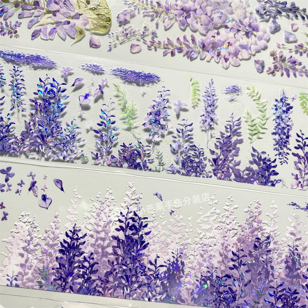 Purple Sea Waterfall Ancient Style PET tape 6 cm / 150 cm - ViktaShop