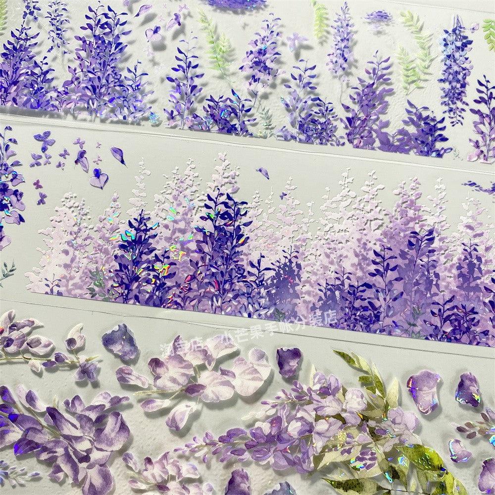Purple Sea Waterfall Ancient Style PET tape 6 cm / 150 cm - ViktaShop